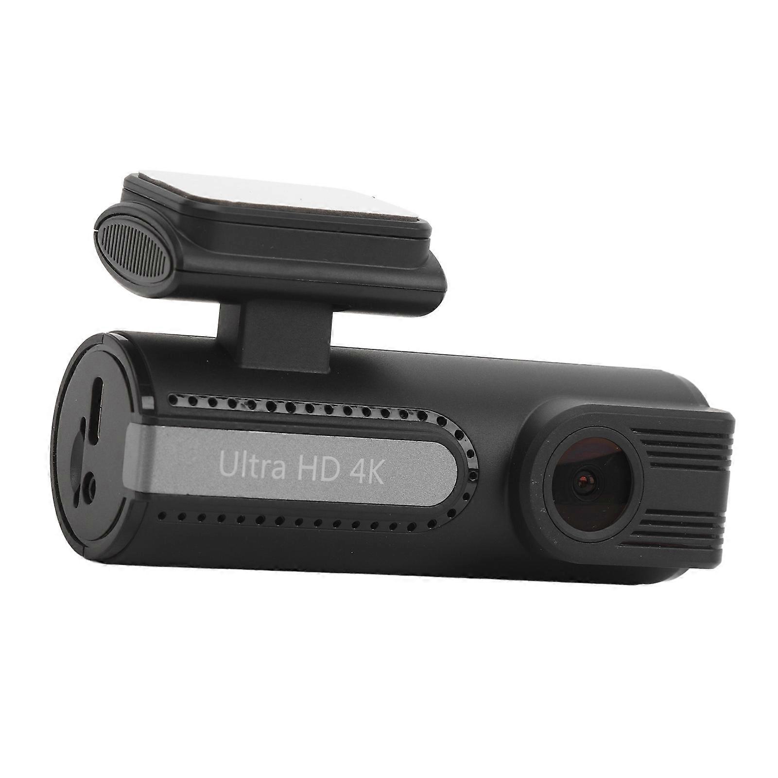 Dash Cam 4K Front 1080P Rear 1.47in IPS Screen WiFi G Sensor 24H Parking Monitoring Loop Recording APP Control 