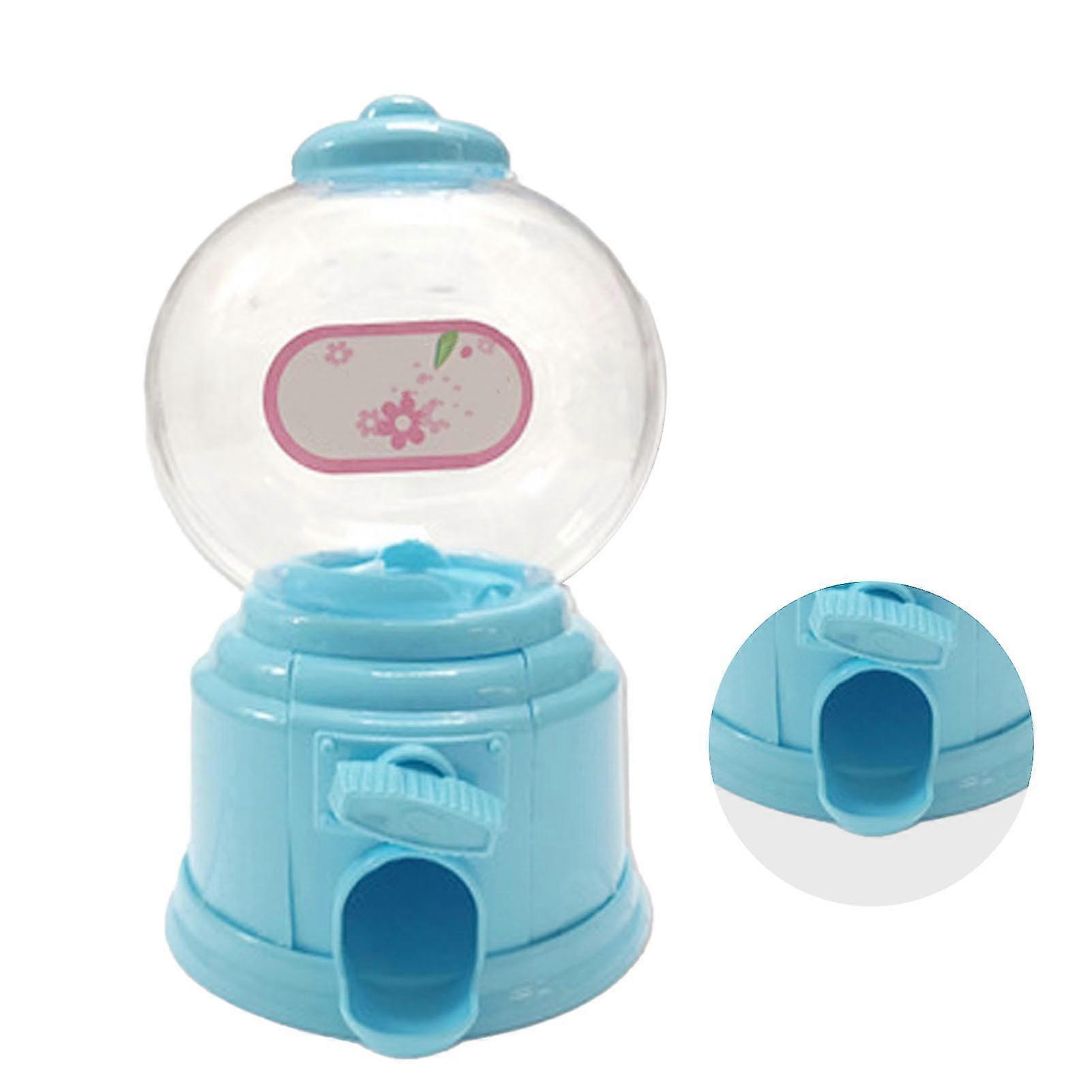 Kids Vending Machine Toy Multi Function Retro Design Durable Plastic Kids Gumball Machine for Family Games Interaction Blue