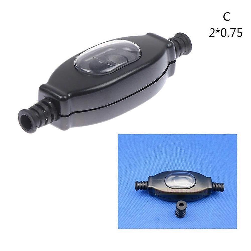 1PC 250V 3A 204 IP65 Waterproof In Line Switch Cord Switch Round Wire Double