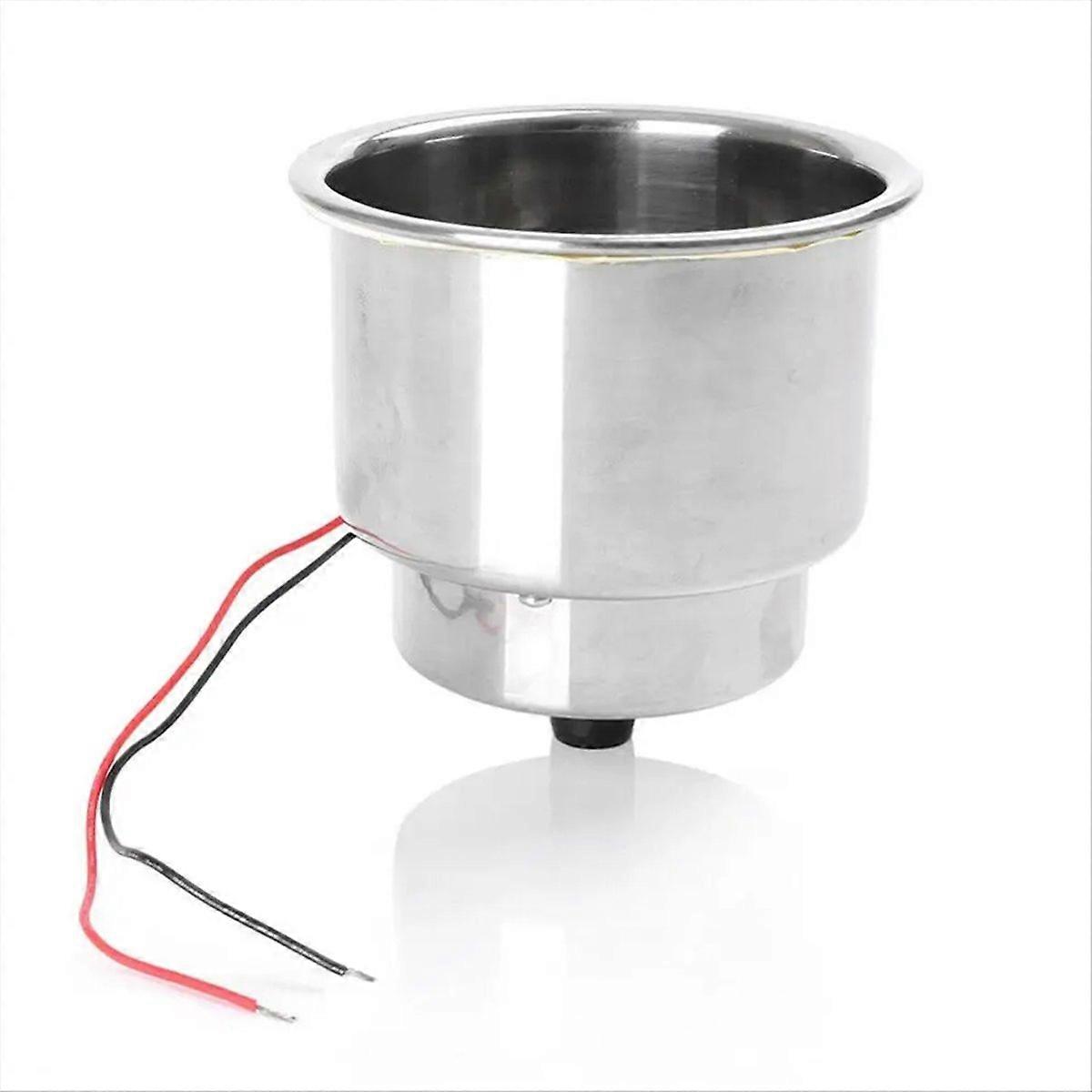 Stainless Steel LED Cup Holder Drink Holder Insert with Drain