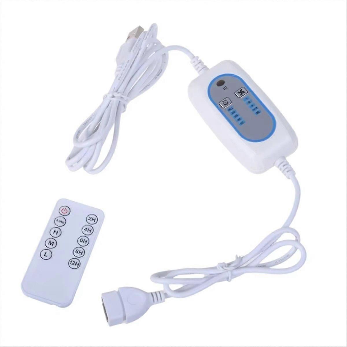 USB Remote Control Timing Cable for 5V Desk Ceiling Fan USB Light