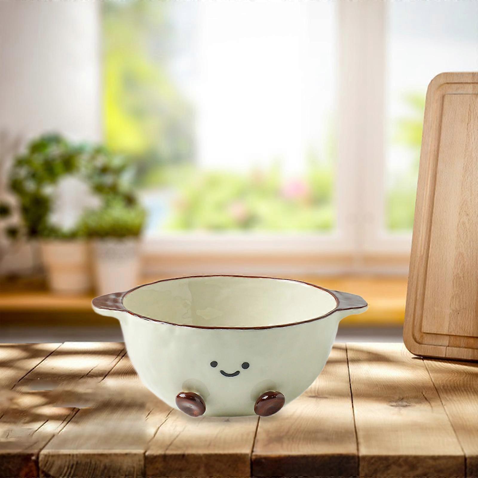 Ceramic Bowl for Salad, Round Food Serving Container Home And Cafe