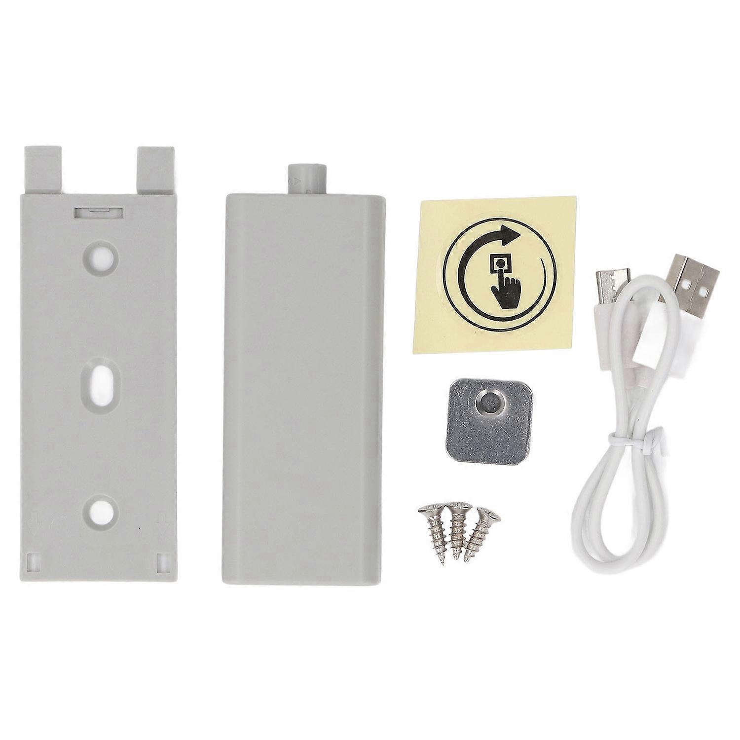 Push Latch Smart Automatic Electric Magnetic Push Opener for Cabinet Drawer Cupboard Door Light Grey