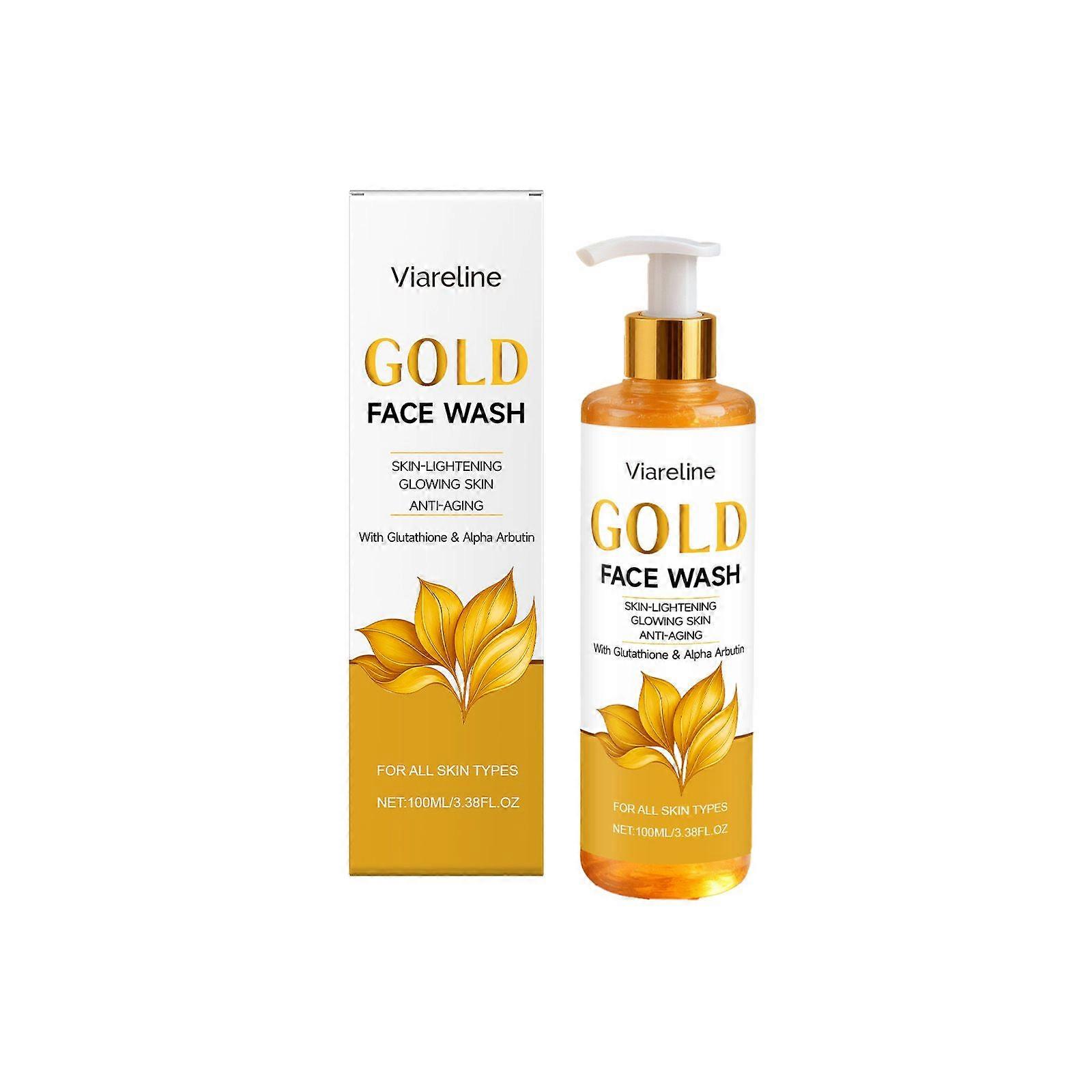 Viareline Gold Moisturizing Facial Cleanser Gently Cleanses And Brightens The Face, Providing A Refreshing And Hydrating Sensation