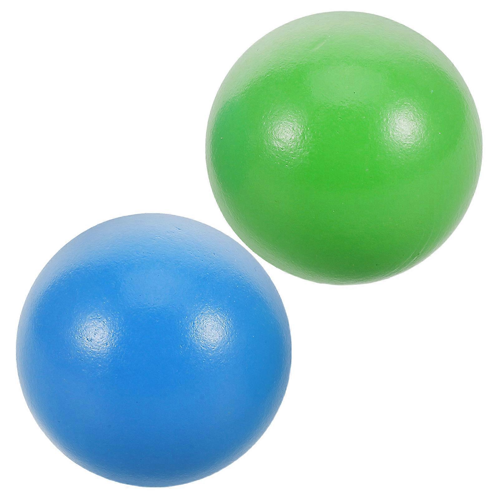 2Pcs Wooden Croquet Balls for Playing Durable Assorted Color Lawn Game