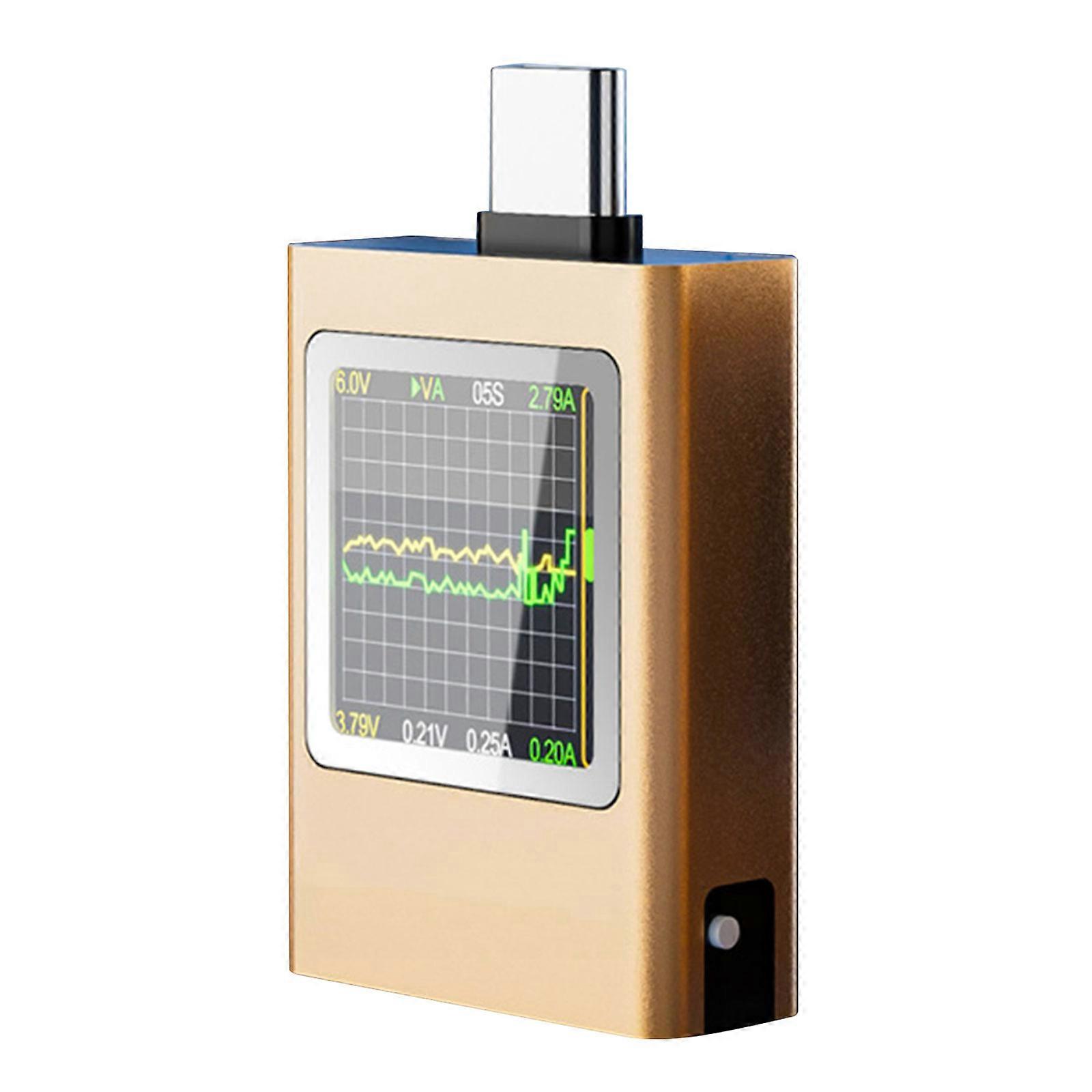 Professional USB Power Meter Tester Multimeter PD3.1 Quick Charging Fit for Voltage Current Mobile Charging Electronics  Rich gold