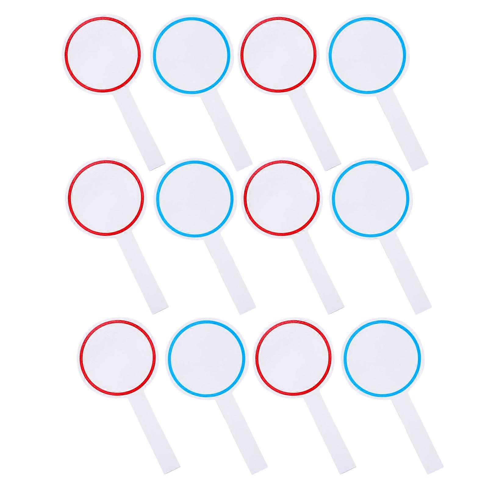 Writable Reusable Scoreboards Dry Erase Paddles for Competition 24Pcs