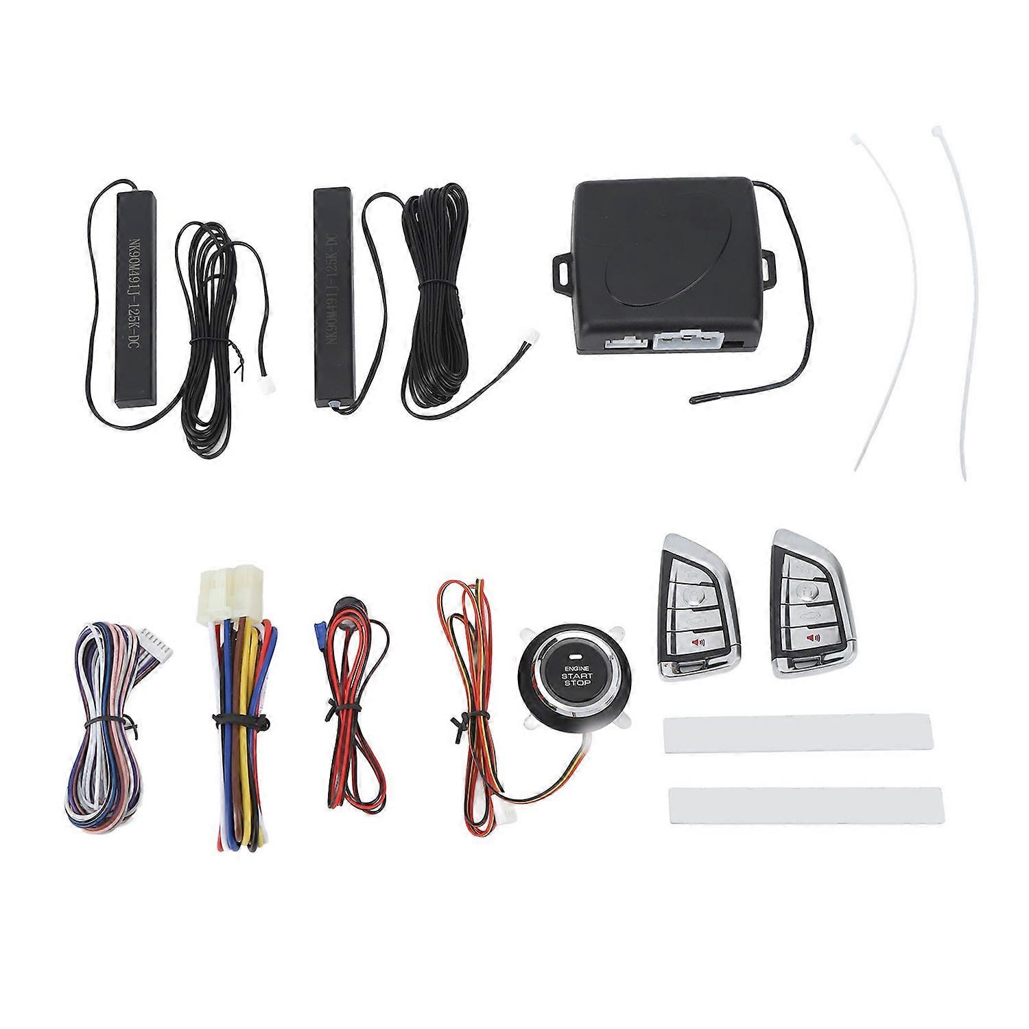 DC12V Car Alarm System Intelligent Remote Control One Button Start Keyless Entry Kit Universal for V