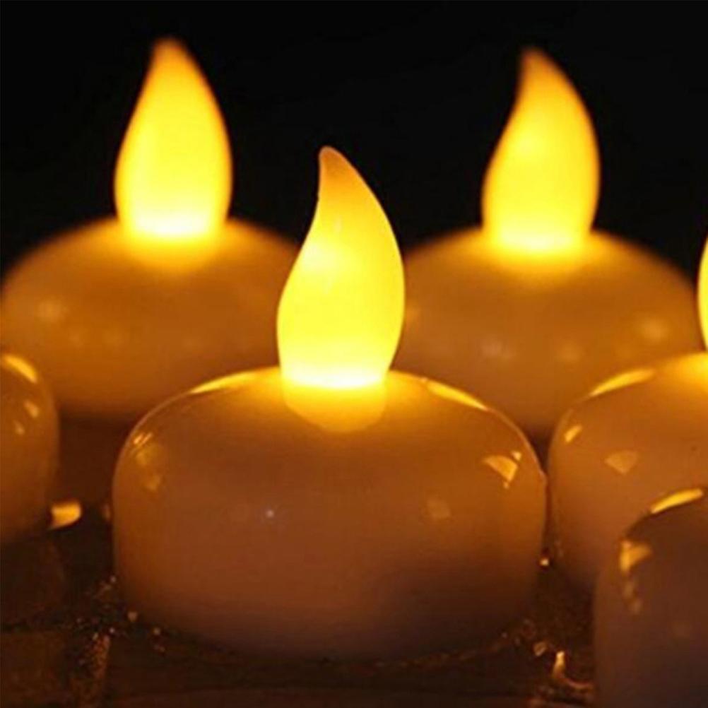Floating Candles LED Candle Lamp for Lighting Use 2Pcs Waterproof White Lights