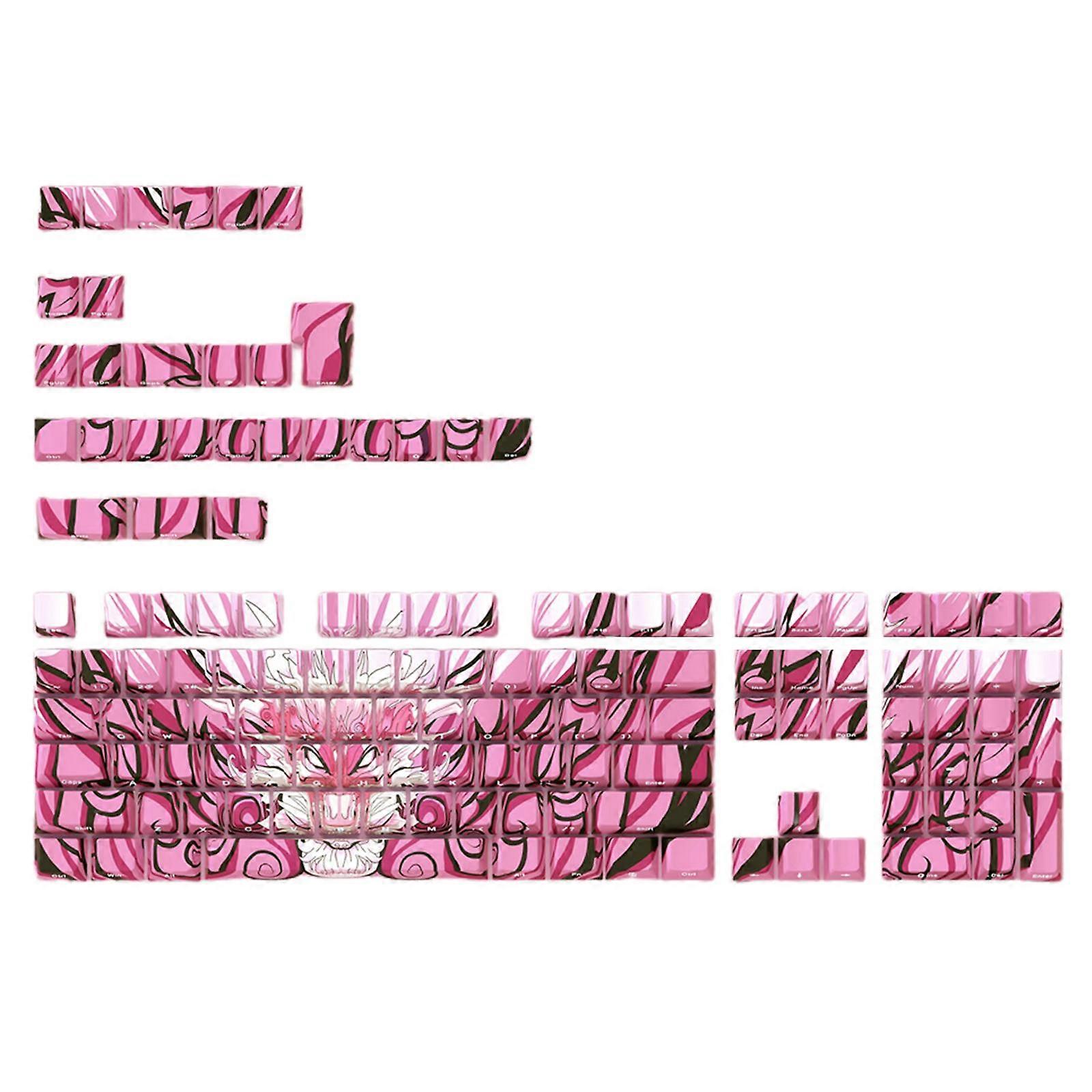 136 מפתחות מודפסים בצדדים עם נושא דרקון צבעוני חרוט בצד PBT למשחקים והקלדה מקלדת מכנית צבעונית