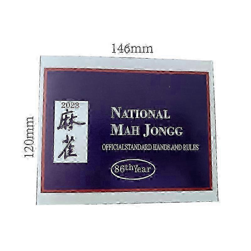 2024 National Mahjong Official Standard Hands and Rules - Mahjong Scorecard - 4 pieces