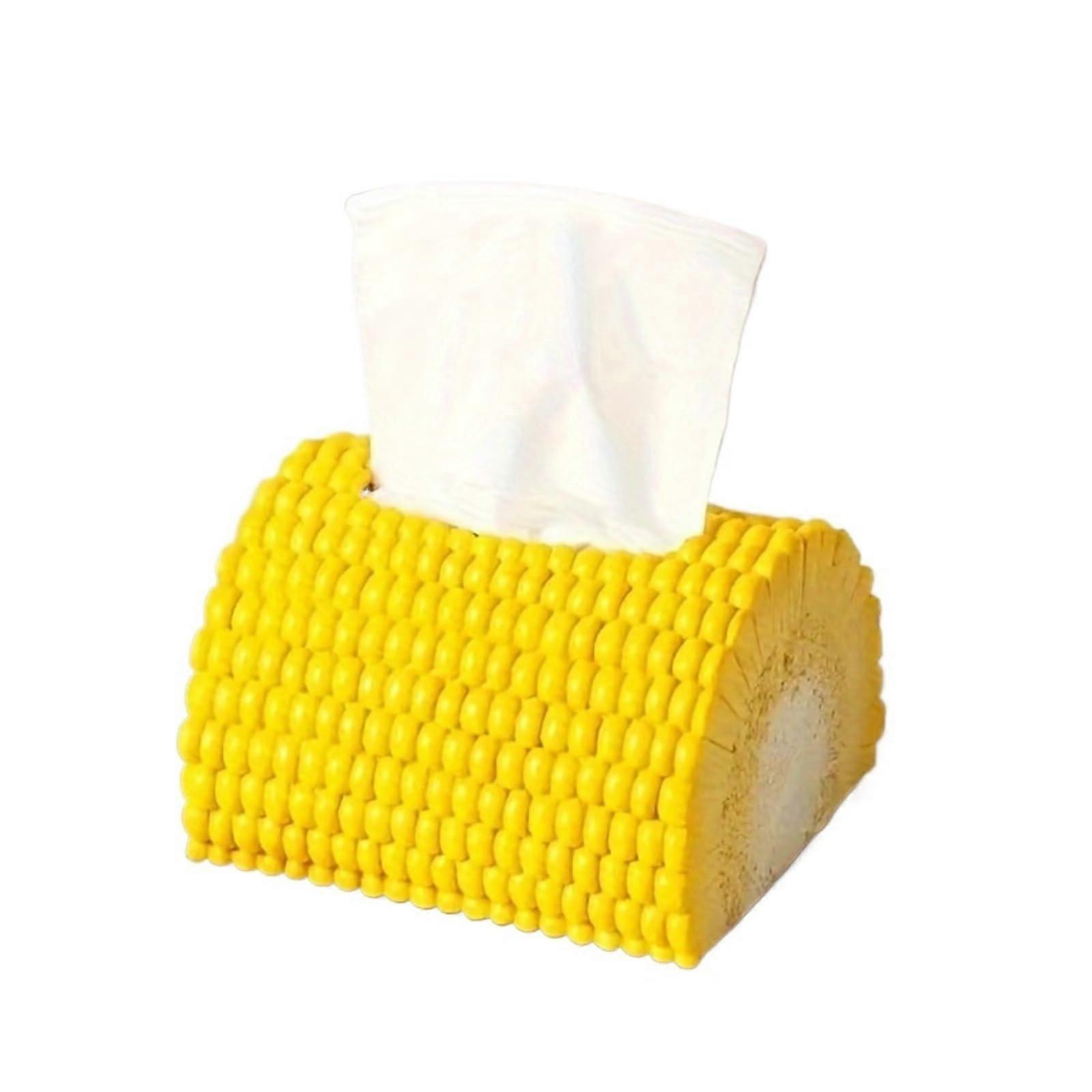 Corn Shape Storage Box Holder Durable Plastic Organizer for Living Room Dining Table Decor