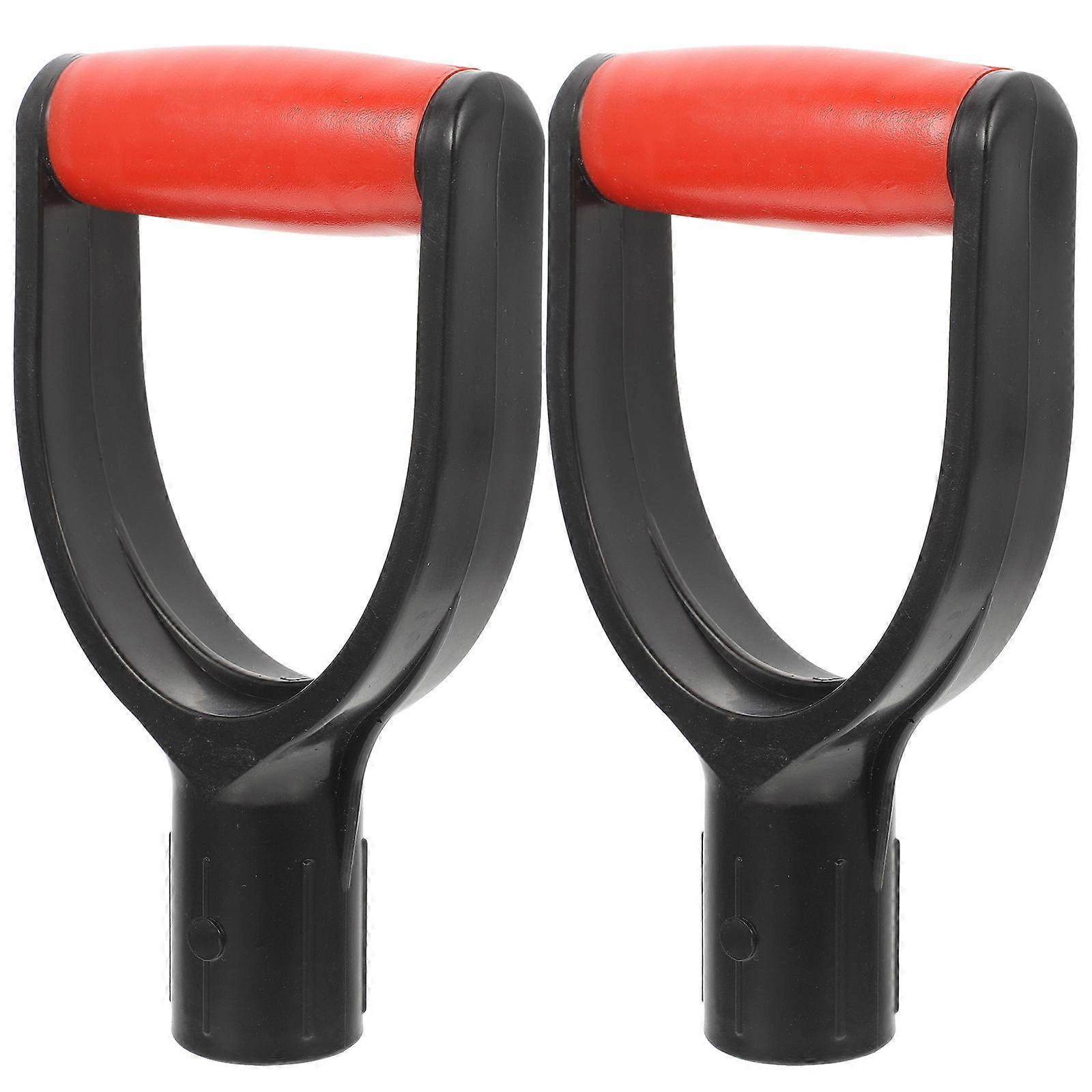 2 pcs  Shovel Handle Plastic  D-shaped Spade Handle Shovel Replacement Handle