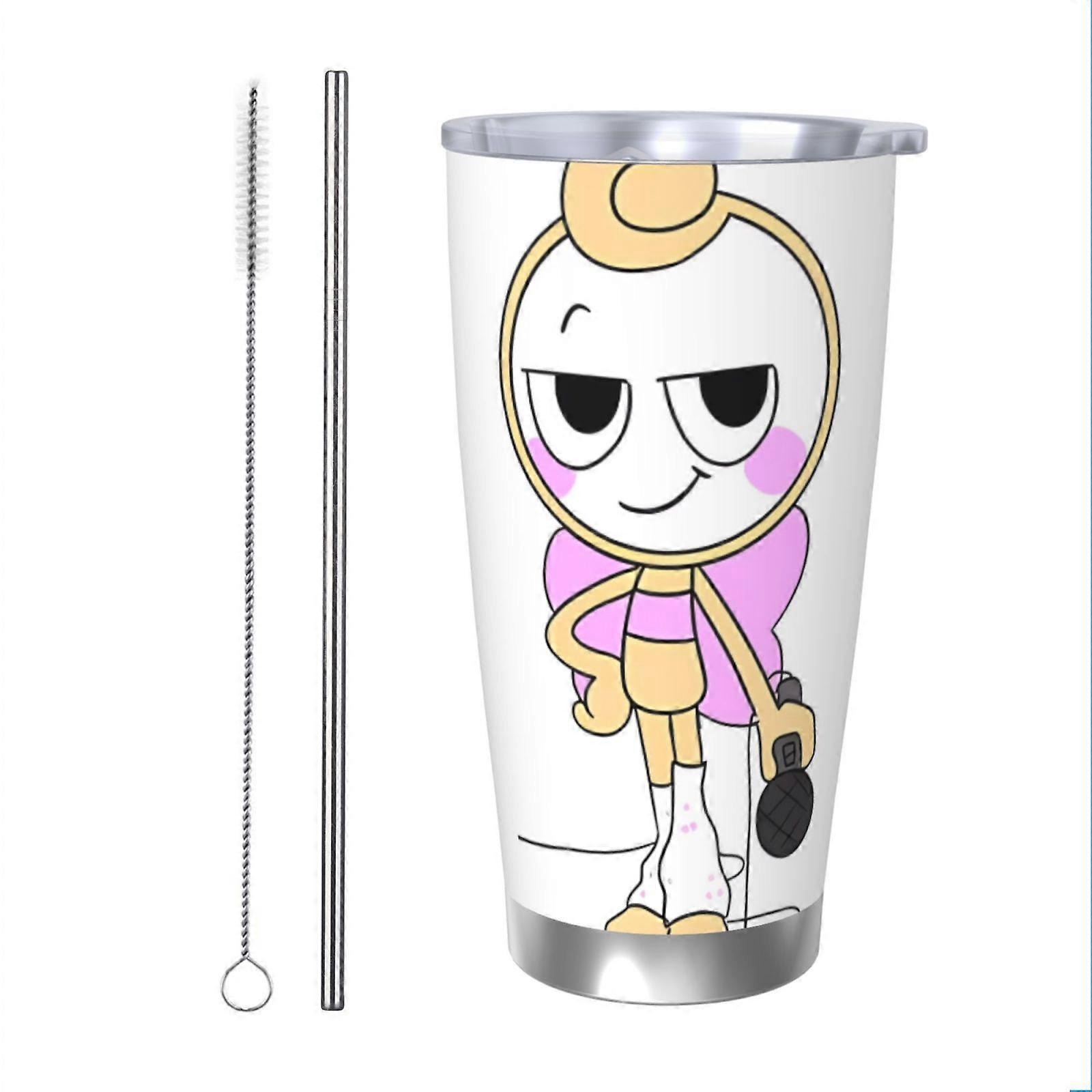 Dandy's World20oz Tumbler, vakuumisolierter Kaffee-Reisebecher aus Edelstahl, Kaffeebecher-Reisebecher mit Deckel Thermobecher für den Außenbereich