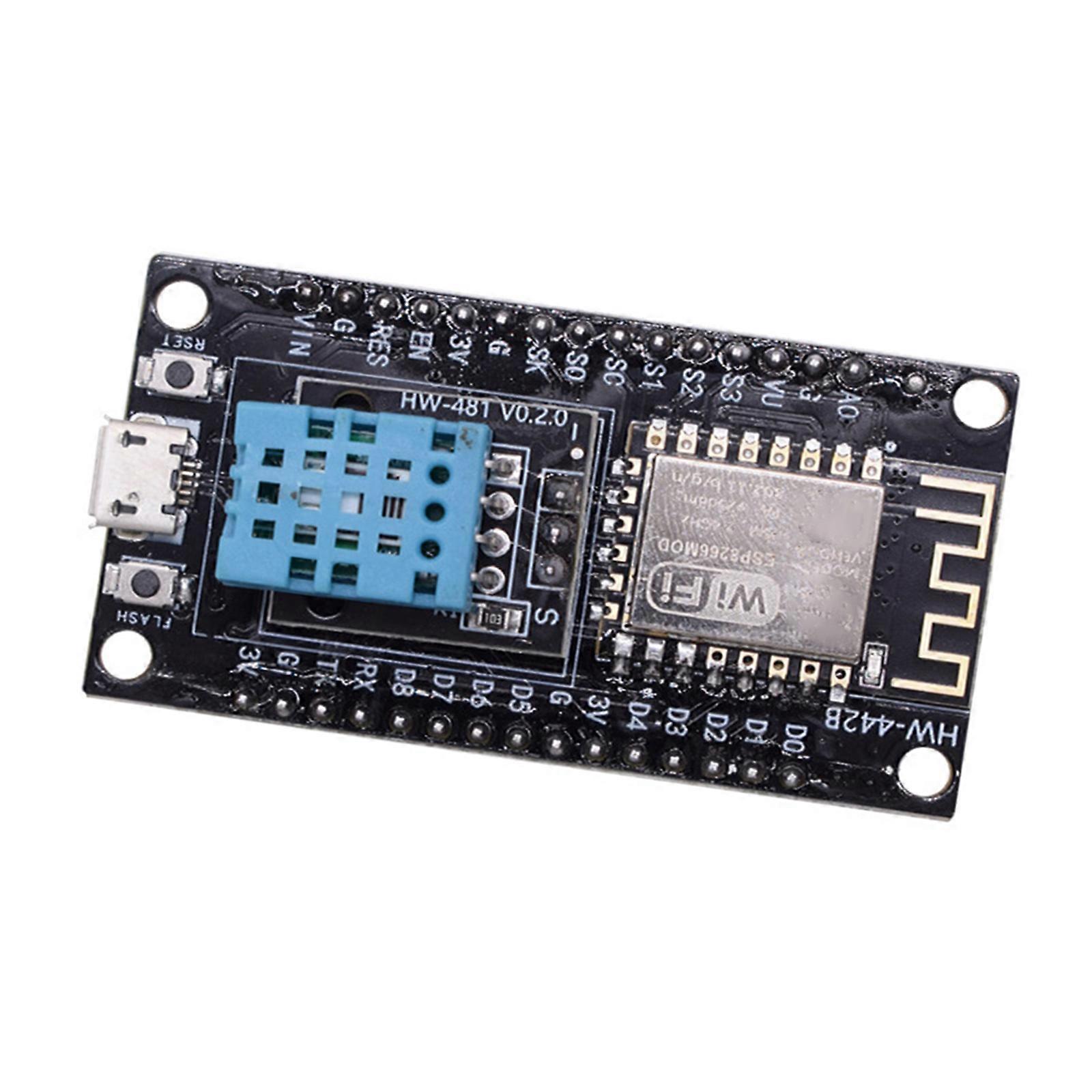 ESP8266 CH340 Development Board with Integrated Temperature Humidity Sensor Perfect for DIY Projects Multicolor