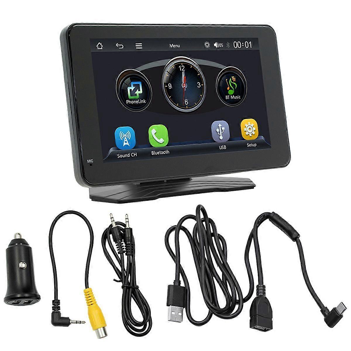 Portable CarPlay / Android Auto Display 7" Car MP5 Player Wireless Carplay Bluetooth Central Control