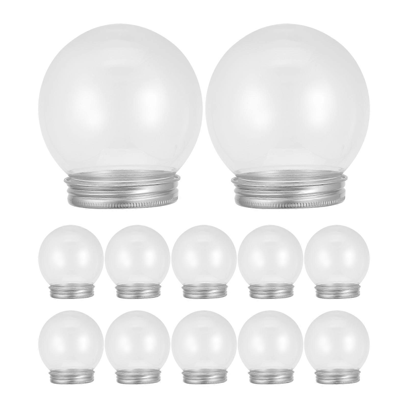 Transparent Plastic Snow Globe for Storage 12Pcs DIY Candy Globe Containers