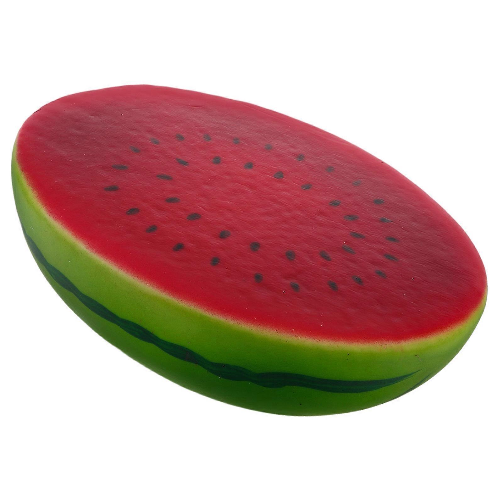 Red Plastic Watermelon Model for Decor 3Pcs Realistic Fruit Decoration
