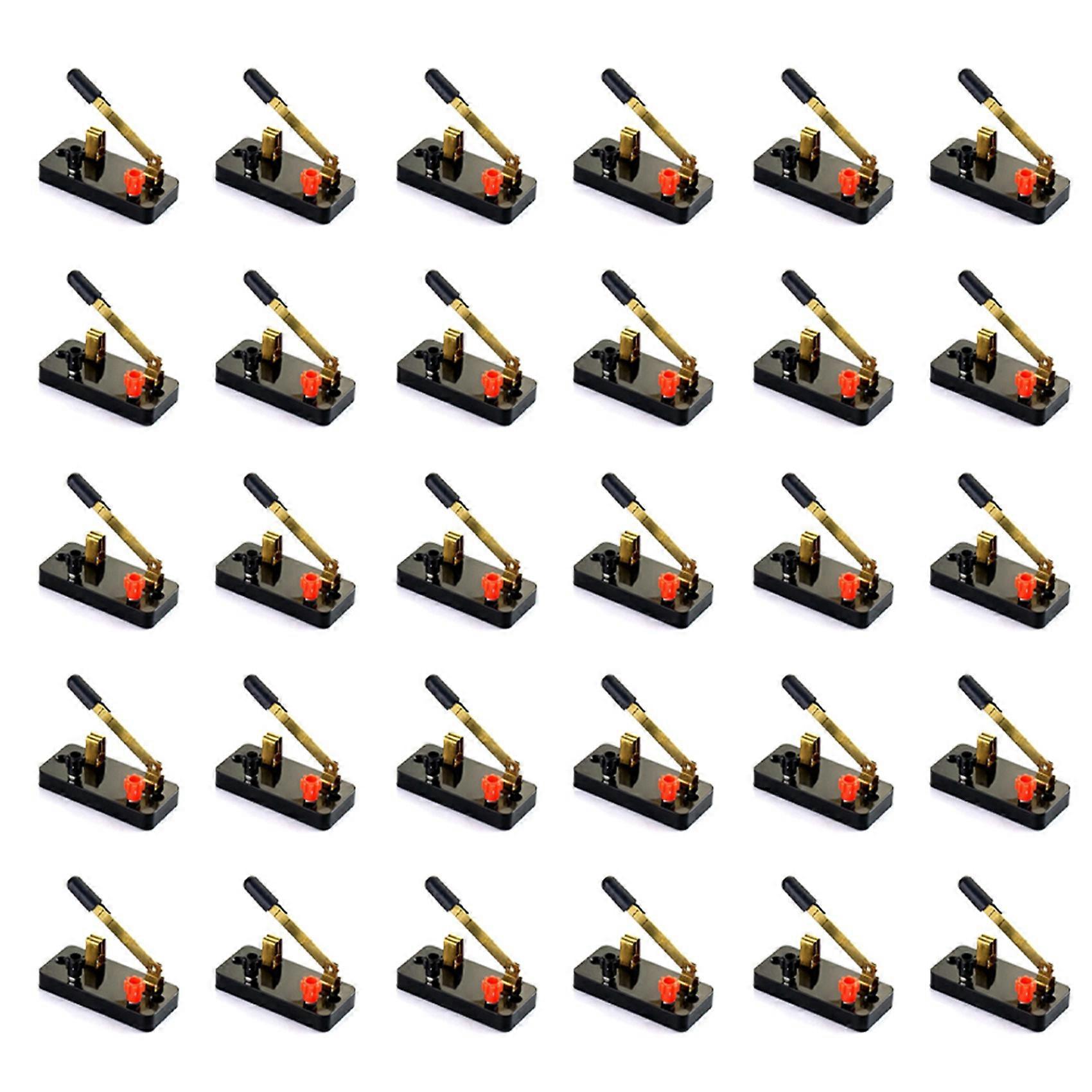 30Pcs Single Pole Single Throw Switch,Knife Switch:Used for Physics Laboratory,School Electronic Experimenting