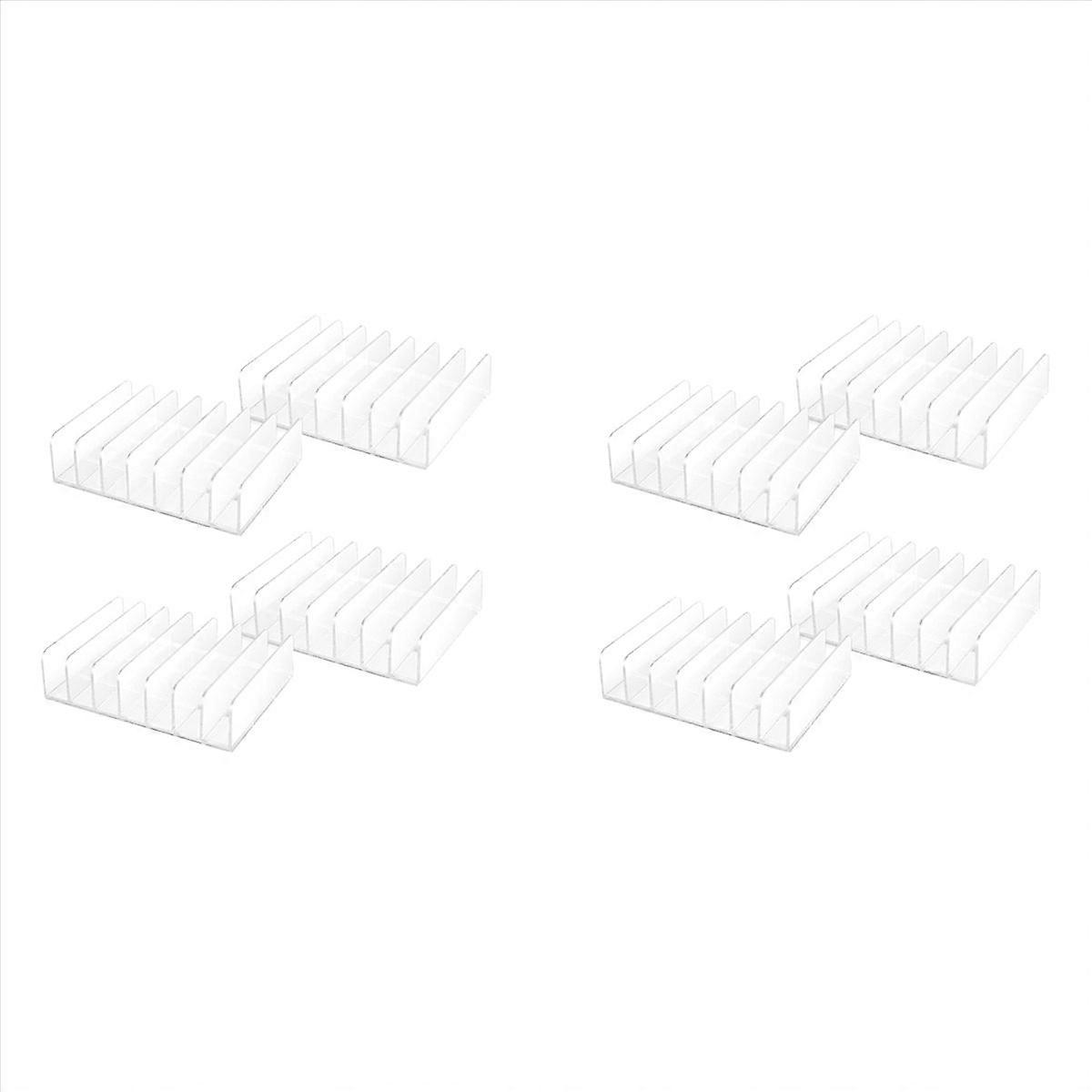 4 Pcs Clear Acrylic CD Holder with Tackable CD DVD Display Rack