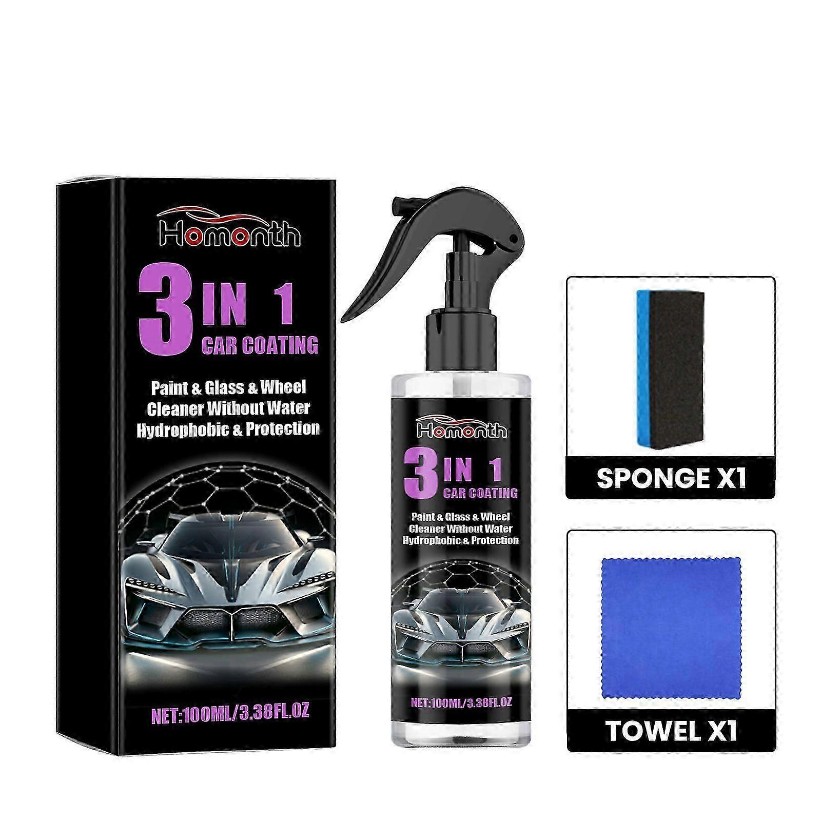 3in1 Car Coating Spray  Brighten, Protect  Shine  Easy Application