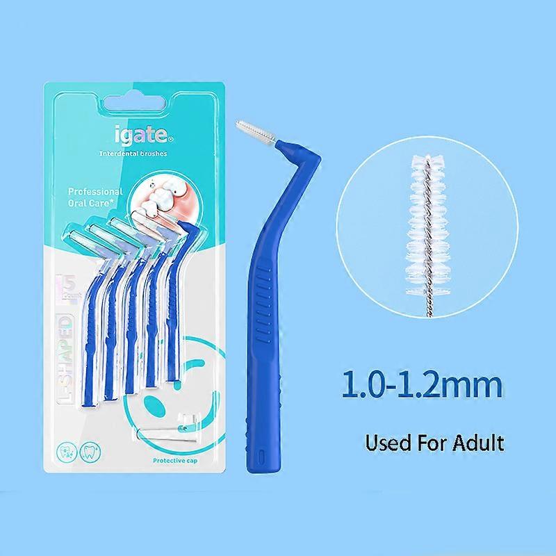 5 ks 0,6-1,5 mm tvar L ďasná medzizubné Brcomh čistiaca tyčinka na zuby ústny zubný nástroj špáradlo Brcomh medzizubné pre dospelých