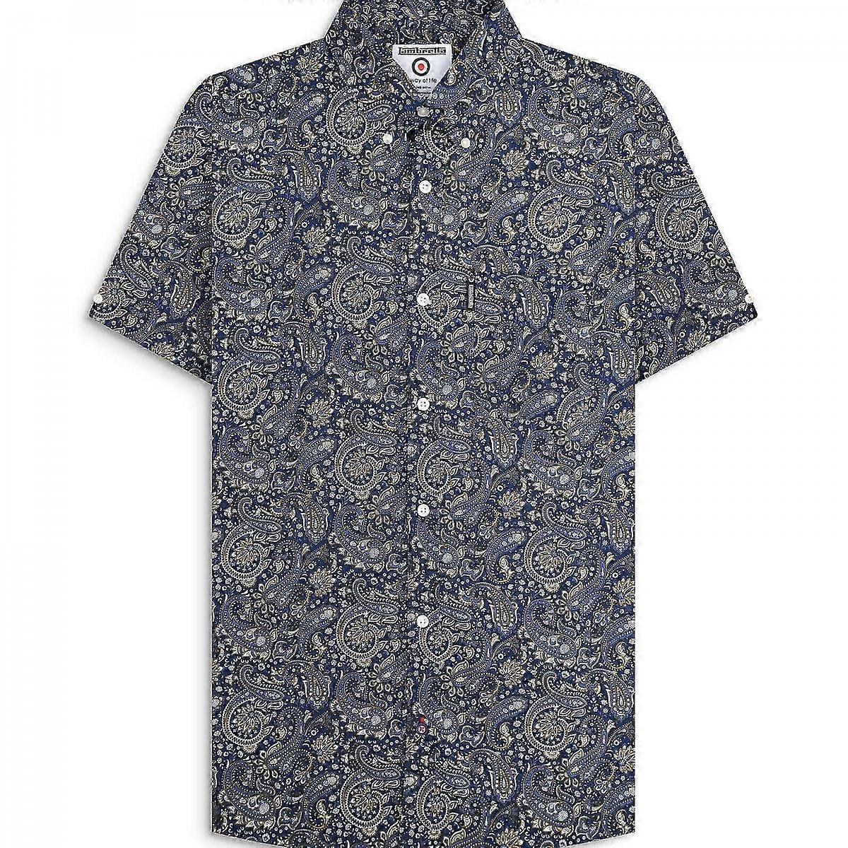 Camicia Paisley da uomo a maniche corte