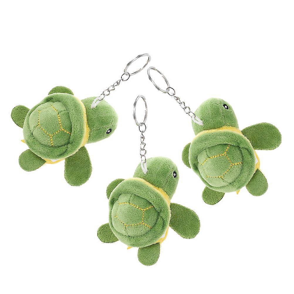 Turtle Plush Keychain Animal Pendant for Decoration 3Pcs Pack