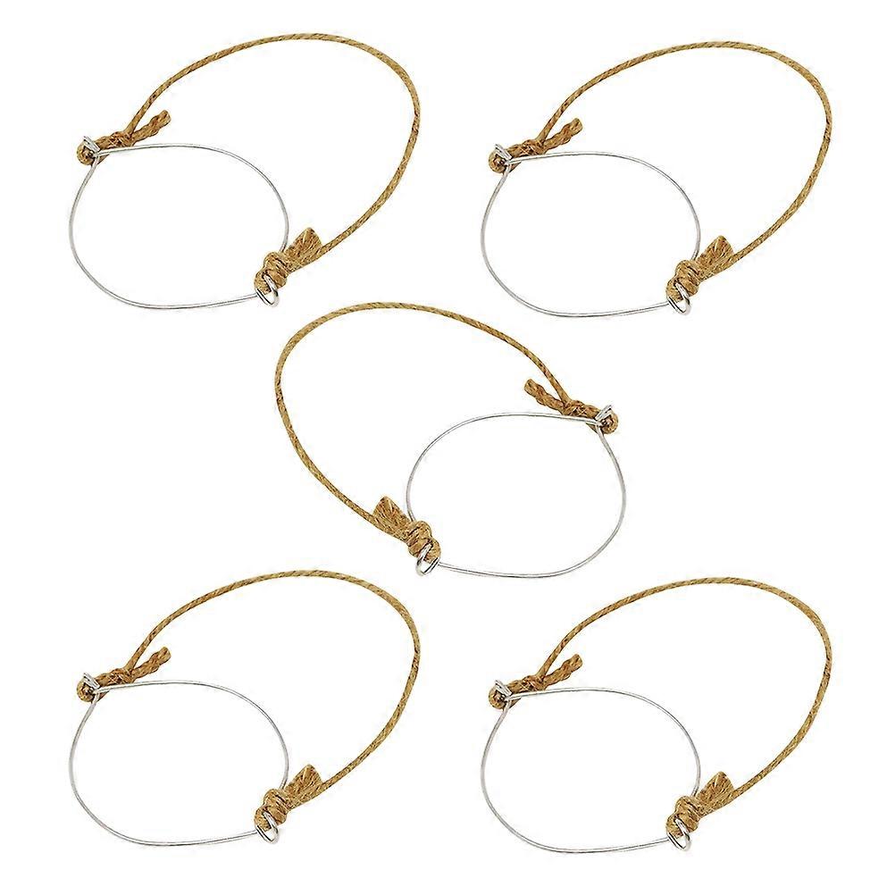 Mason Jar Wire Hangers Jar Handle for Holding Use Silver 5Pcs Set