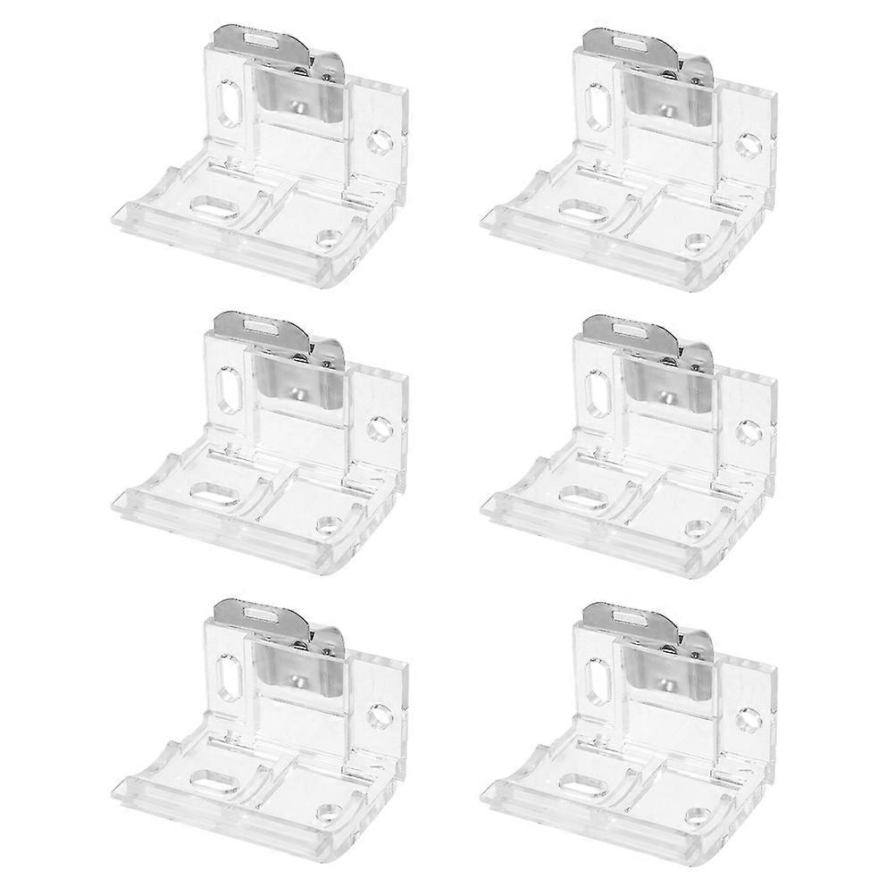 6Pcs Window Blind Brackets Side Fitting For Residential Applications Easy Installation Curtain Track Accessories Transparent Color