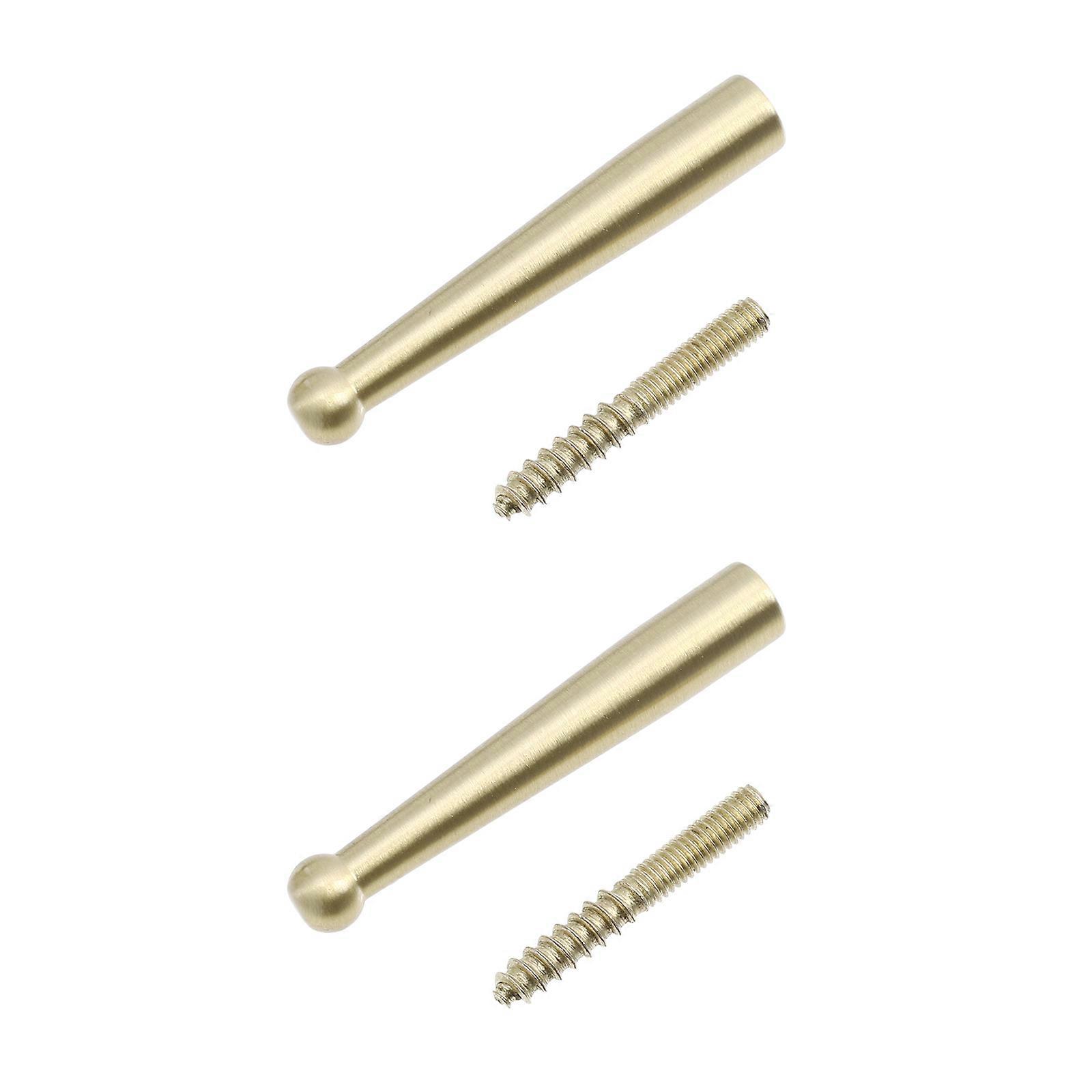 2pcs Brass Wall Hooks Rustproof Household Hooks for Kitchen Bathroom Golden Finish