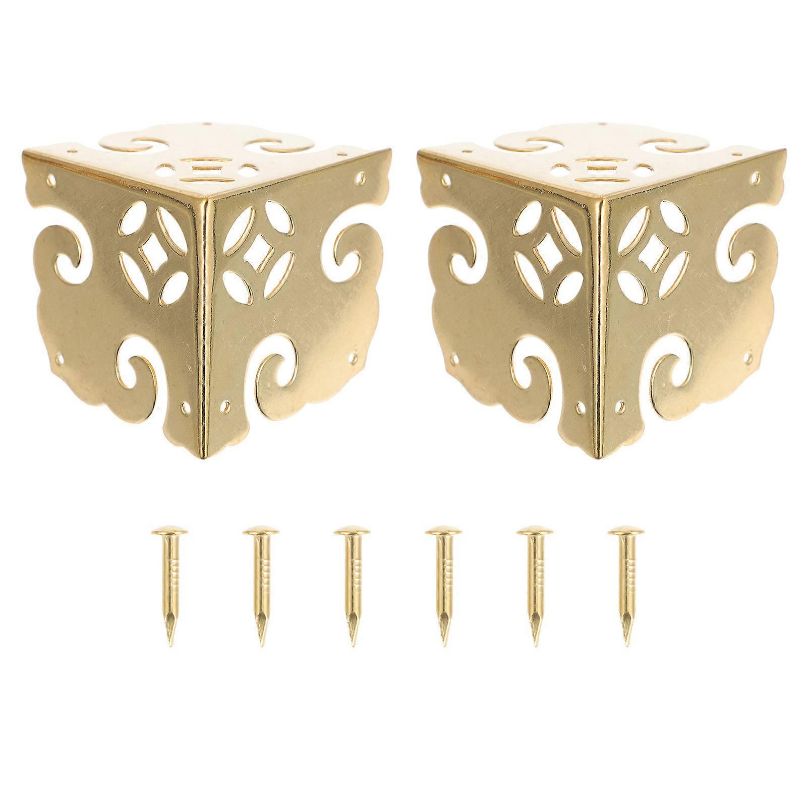 Copper Antique Case Corner Protector for Box Use 2Sets Vintage Style