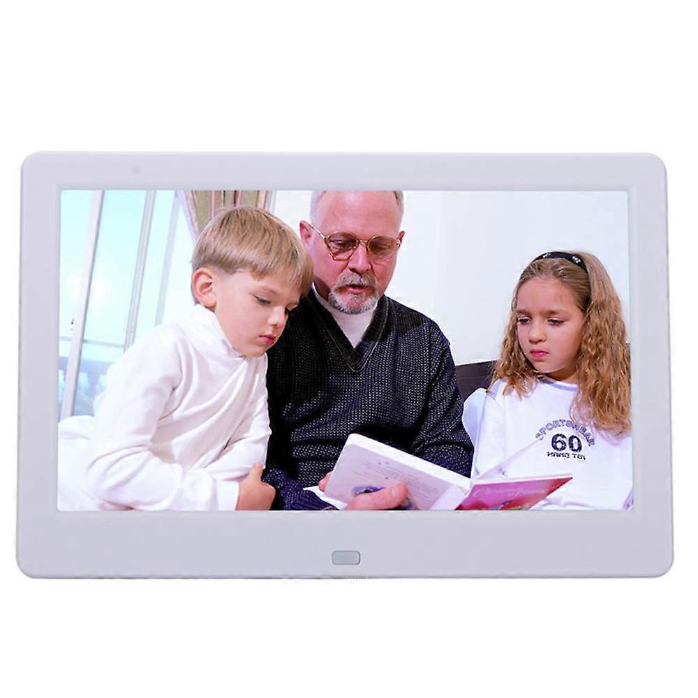 10 Inch Digital Photo Frame HD Wide Display Wall Mounted Electronic Picture Frame with Remote White