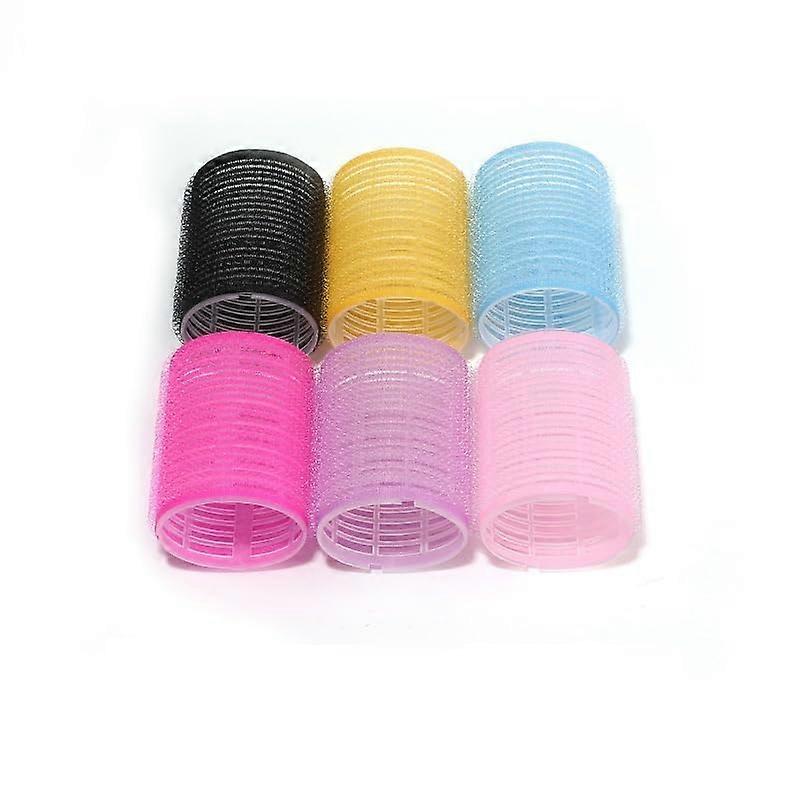 SelfAdhesive Hair Rollers Set Multicolor 6pcs Heat Styling Curling Rollers Multiple Sizes