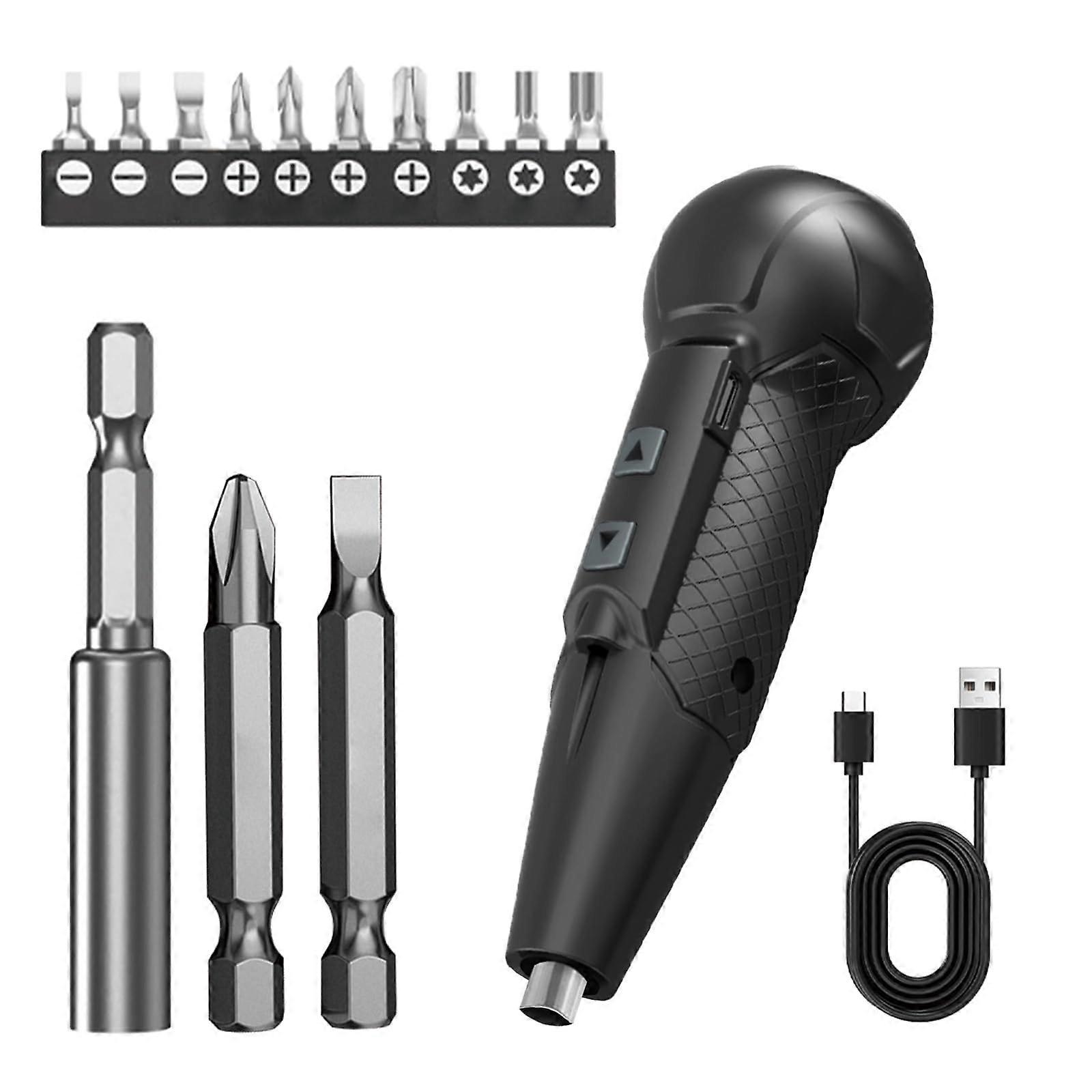 Cordless Electric Screwdriver 3.7V Rechargeable with LED Light USBC Fast Charging for DIY Home