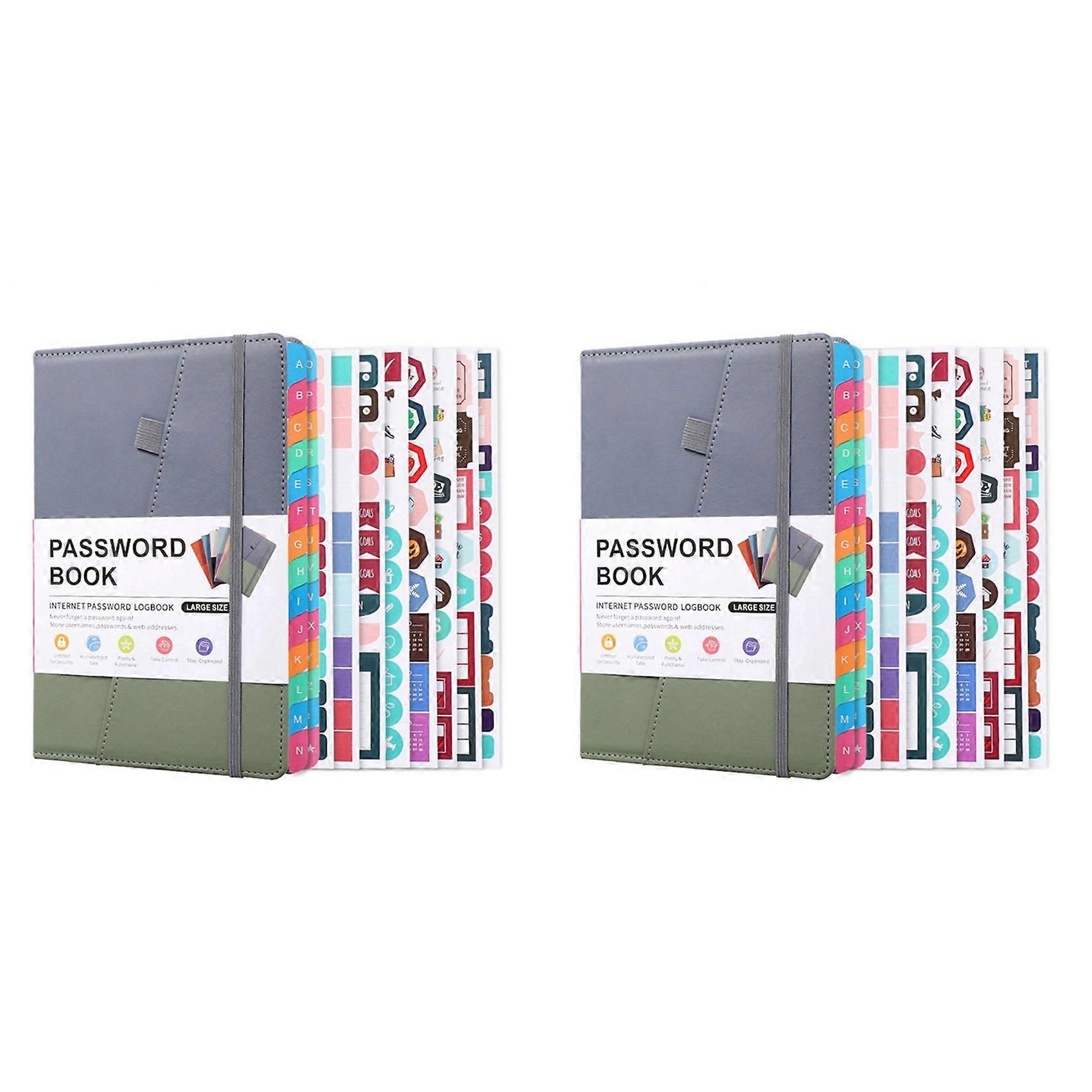 2X Password Keeper Book with Alphabetical Tabs for Password Notebook for Internet Website Address Log in Detail,C