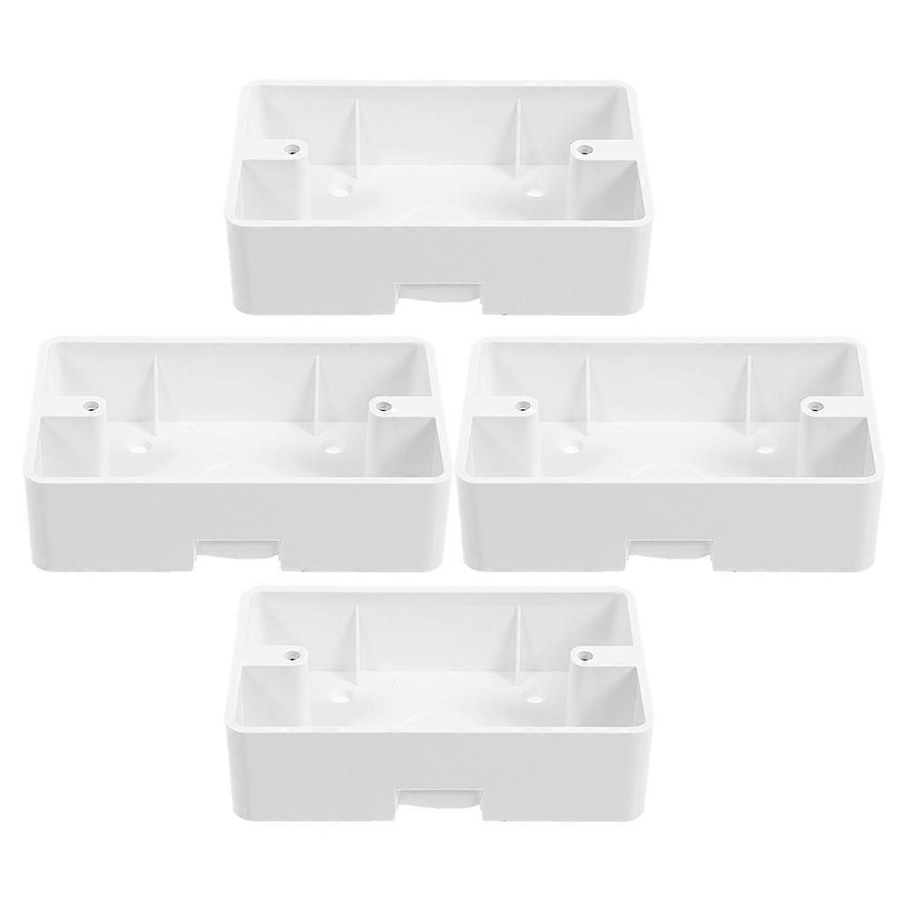 Plastic Electrical Outlet Box for Home with 4Pcs Weatherproof Junction Protector