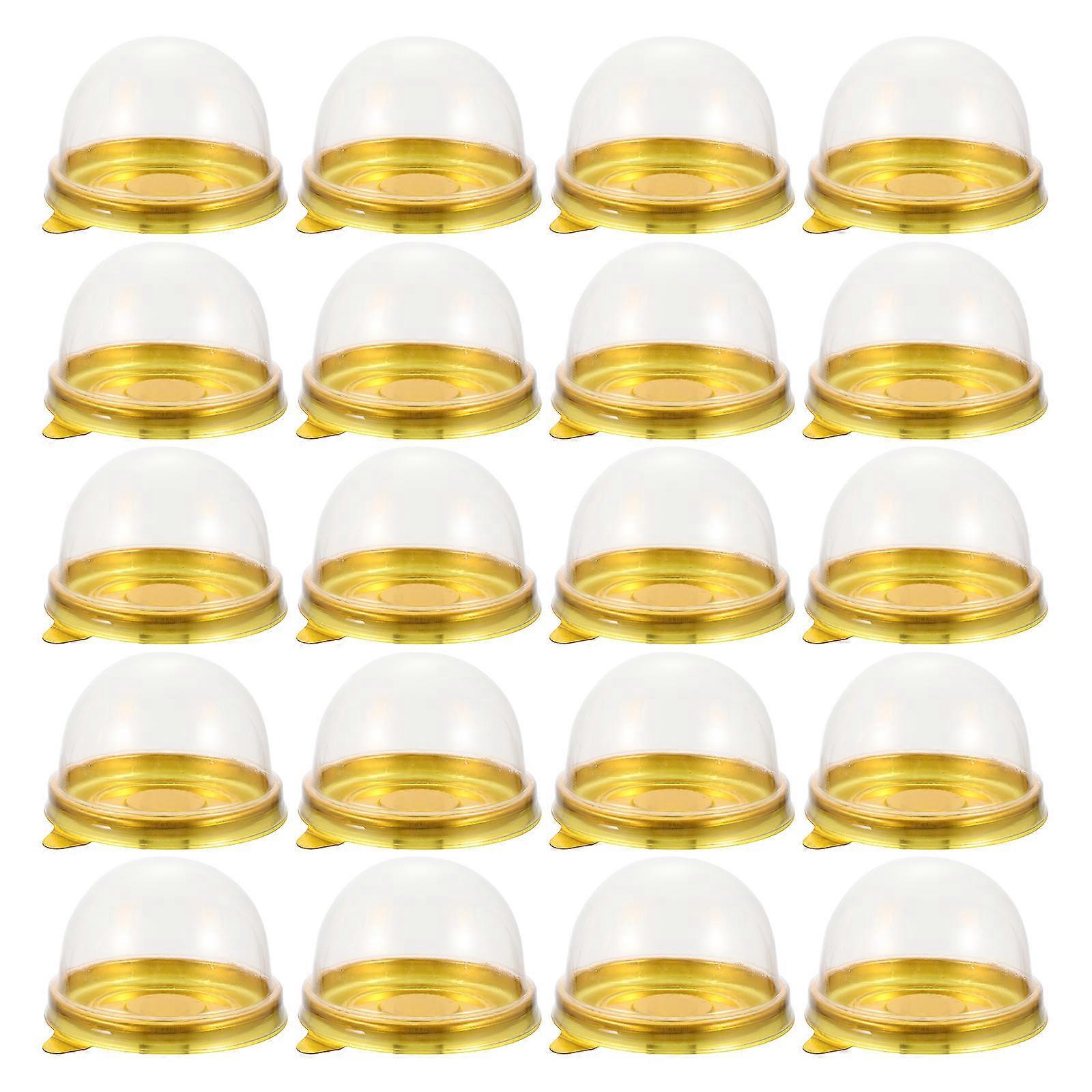 Clear Dome Boxes Baking Packaging Boxes for Cupcake Storage 100Pcs