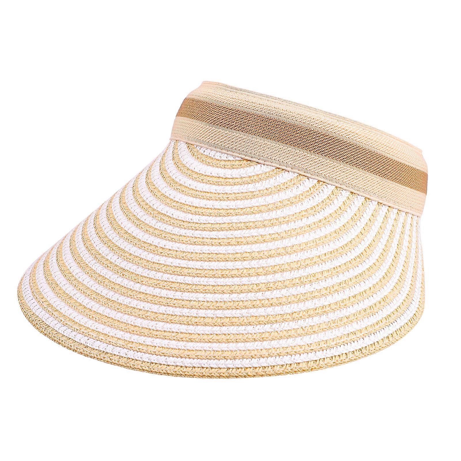 Outdoor Visor Hat Braid Sun Visor Hat for Summer Protection