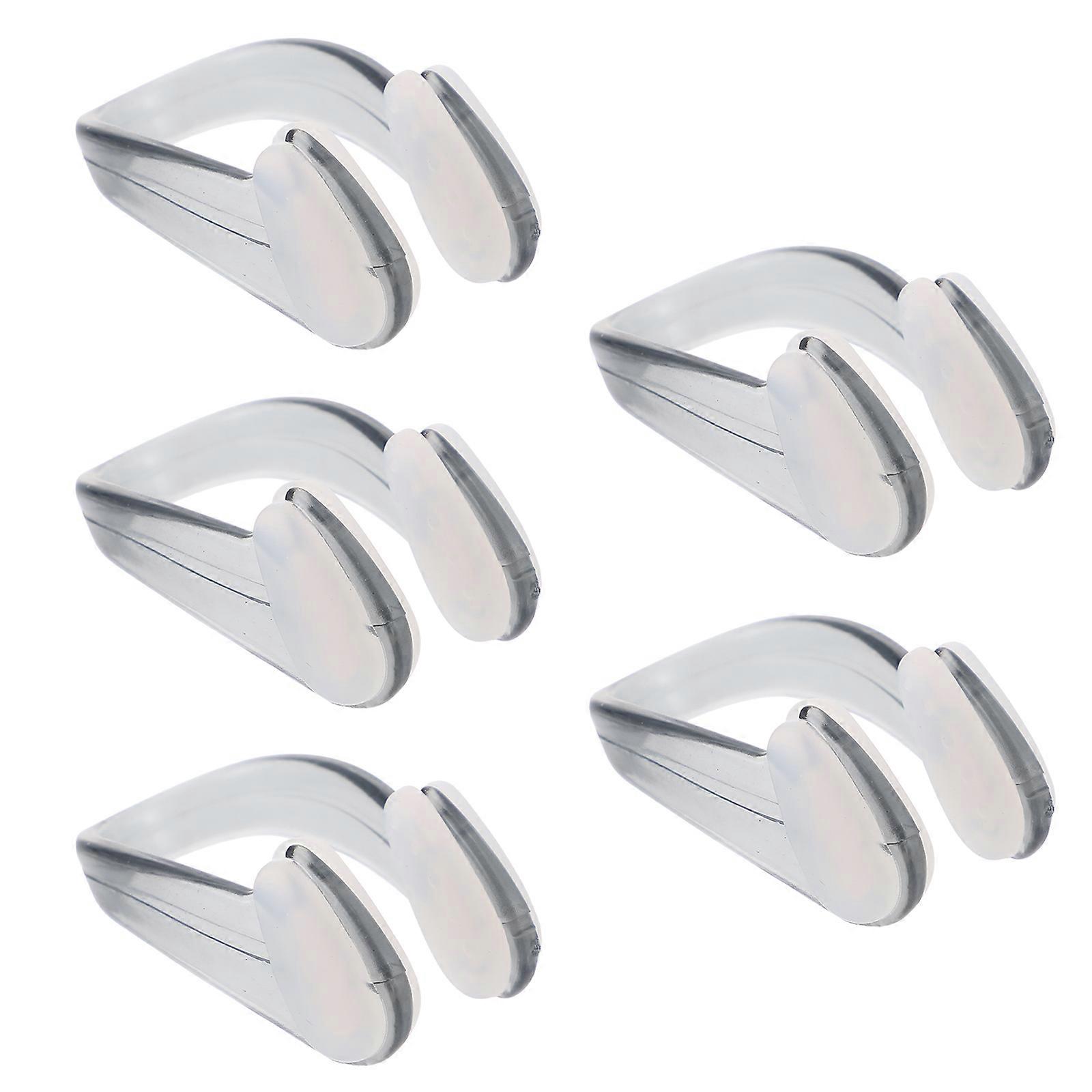 Pinzas nasales para natación con 5 tapones nasales.