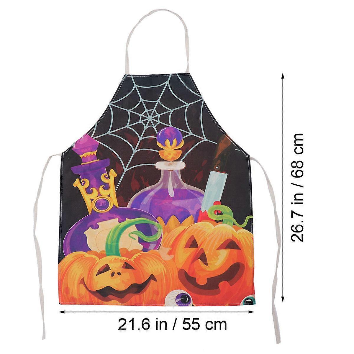 Creative Halloween Apron Sleeveless Serving Apron For Home Use 1Set