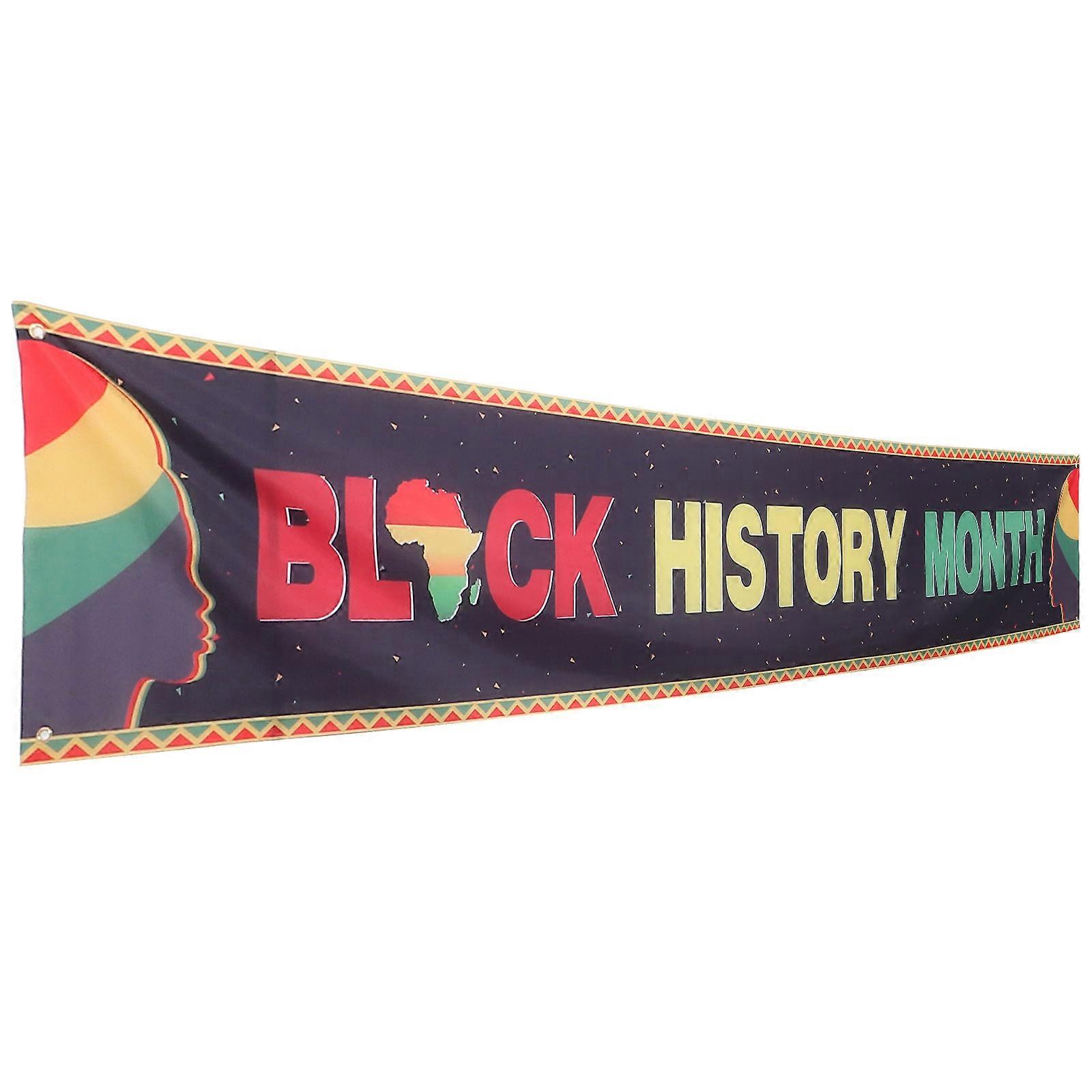 Festival Decoration Banner Month Multi Colored Rectangular Sleek Design Polyester 1Set