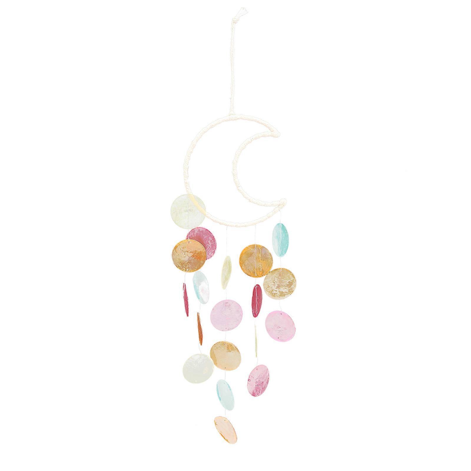 Shell Wind Bell Moon Wind Chime Hanging Decor for Home