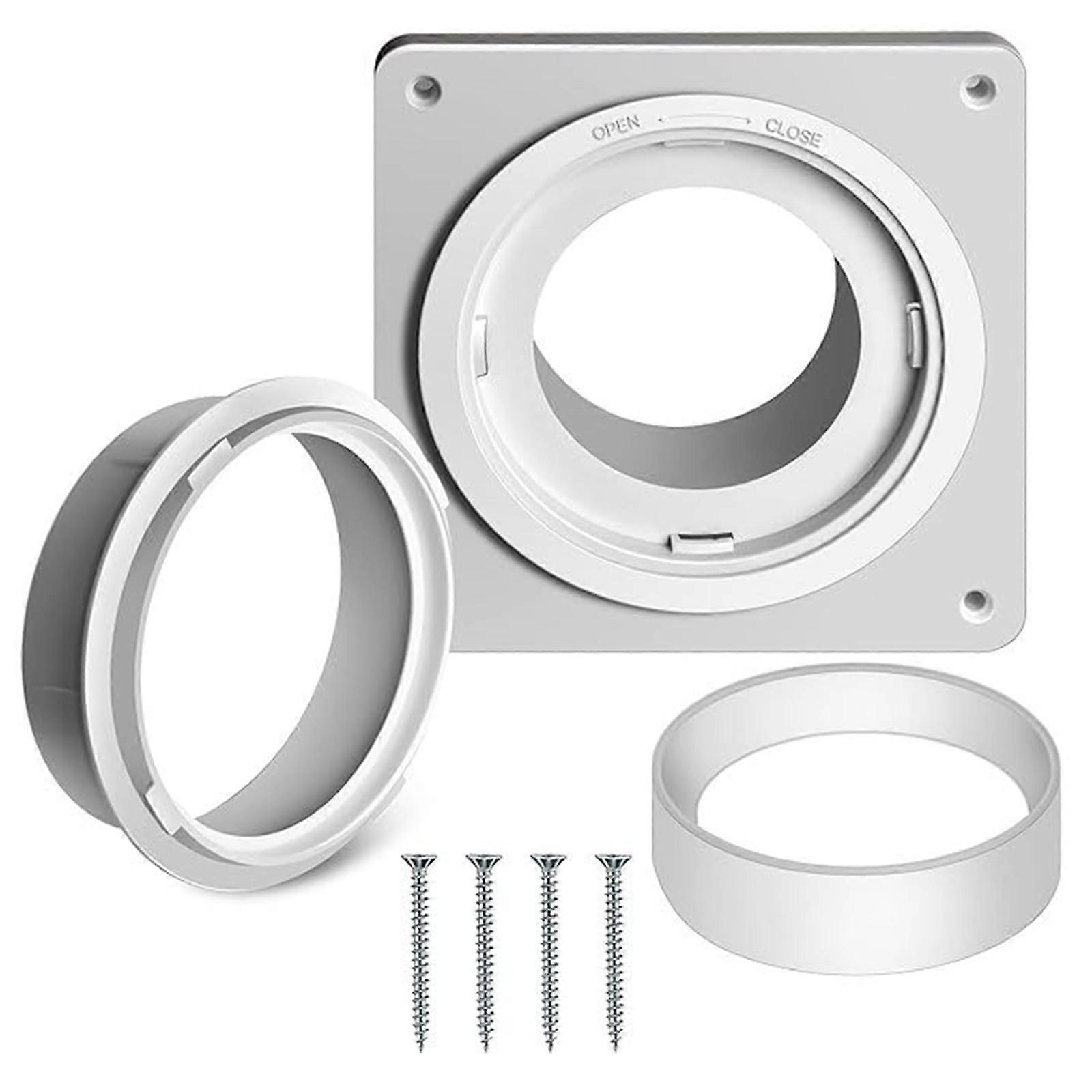 Dryer Vent Connector with Twist Lock Adapter and SpaceSaving Wall Plate for Easy Installation
