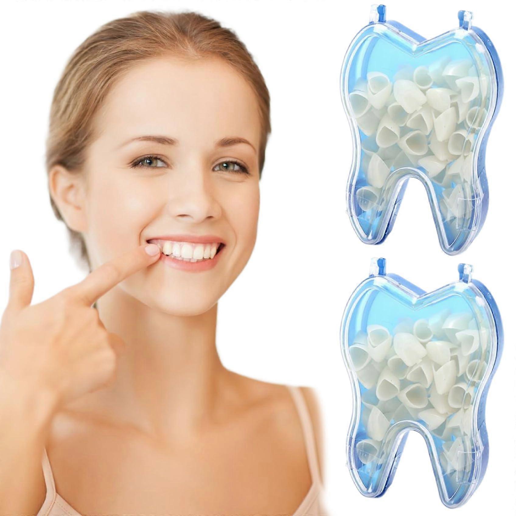 Tooth  Kit 100PCS Temporary Dental Crowns Multiple Sizes with Storage Box for Front and Molar