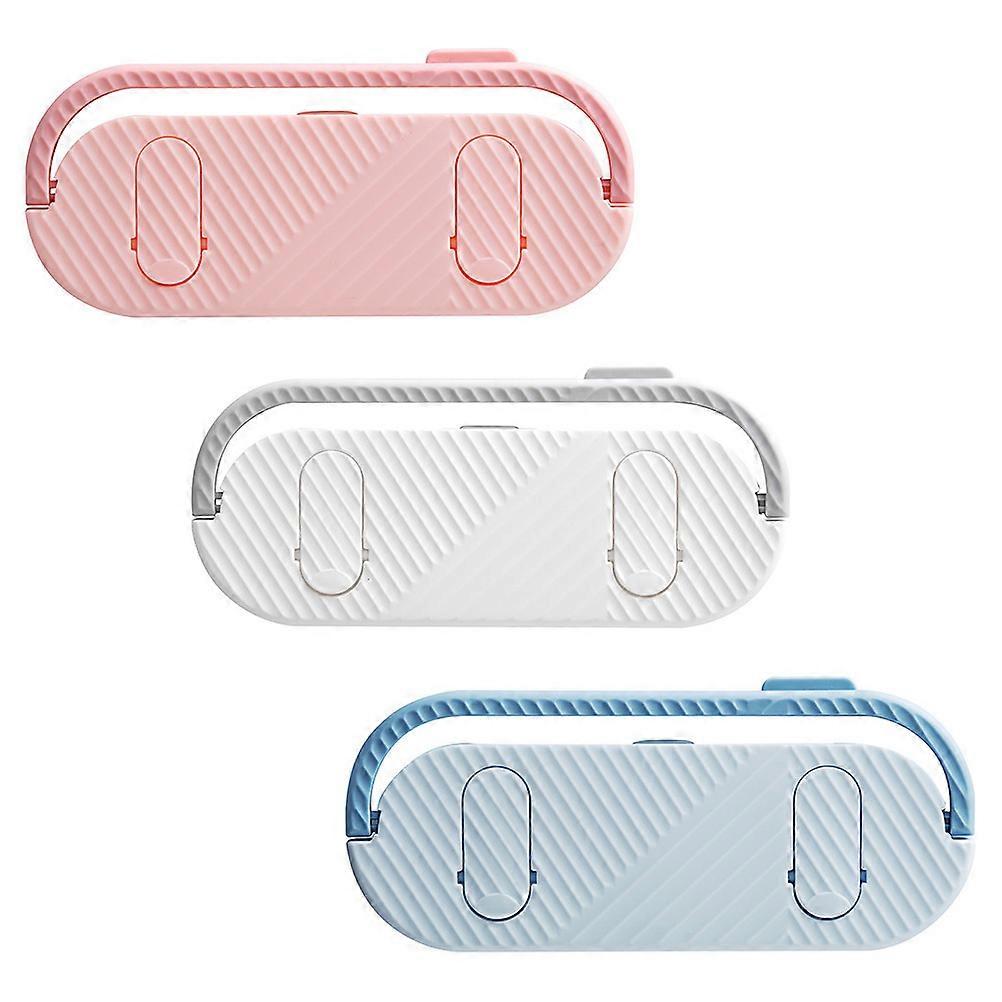 Multipurpose Slippers Rack Wall Storage Bracket with 3Pcs Holders for Home