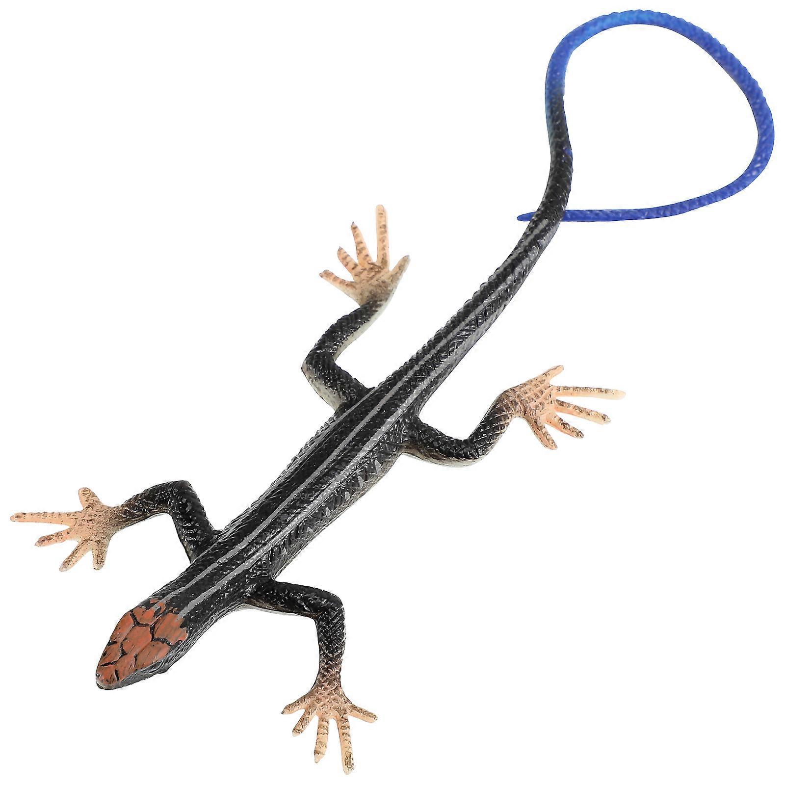 Playing Use Plastic Lizard Model Toy Animal Simulation Blue