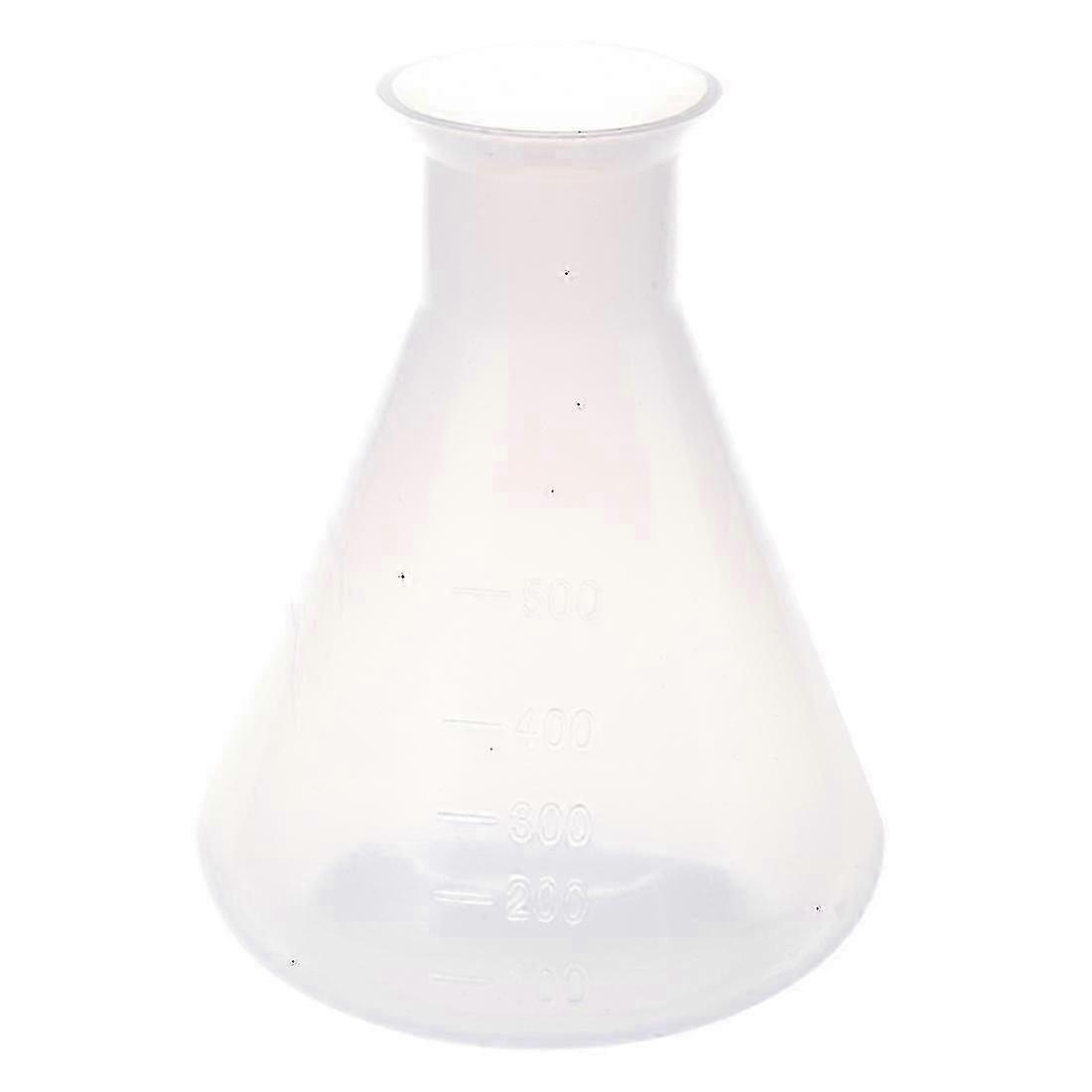 500ml Clear Plastic Laboratory Chemical Conical Flask Storage Bottle 2025