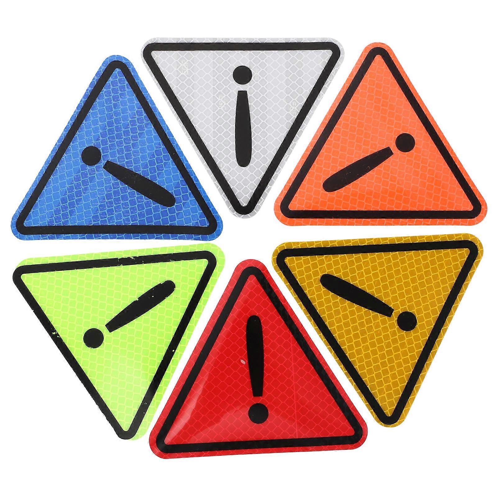 Car Safety Reflective Stickers for Warning Featuring 2Sets Danger Signs