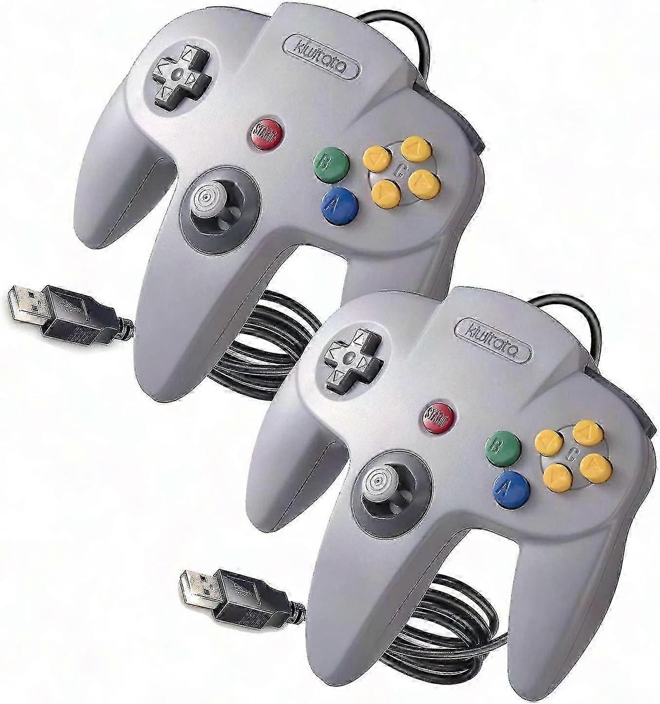 N64 USB Controller for PC, Mac, Linux, Retropie - Retro Gray Gamepad